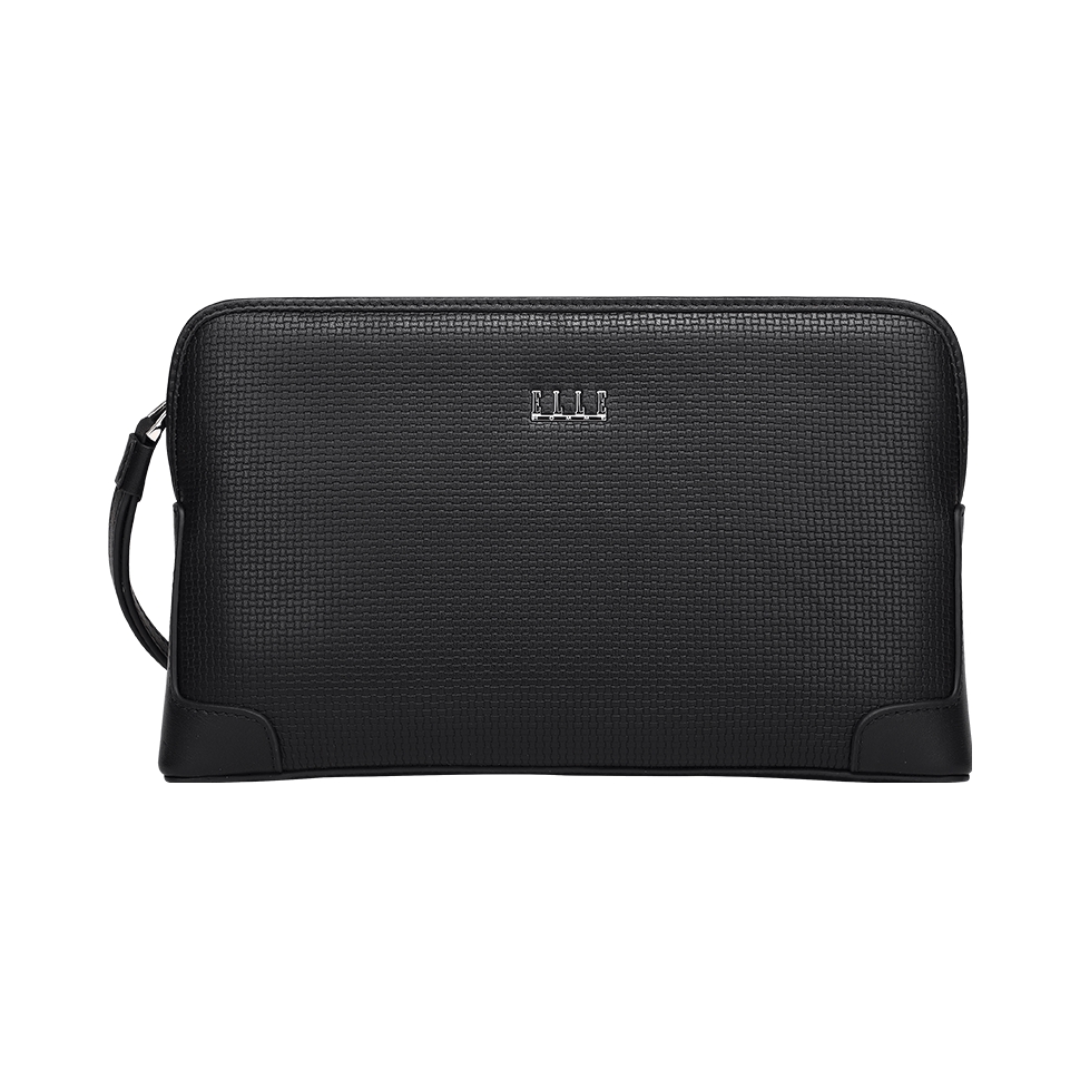 推荐商品：ELLE HOMME 头层牛皮商务时尚休闲大容量拉链手拿包