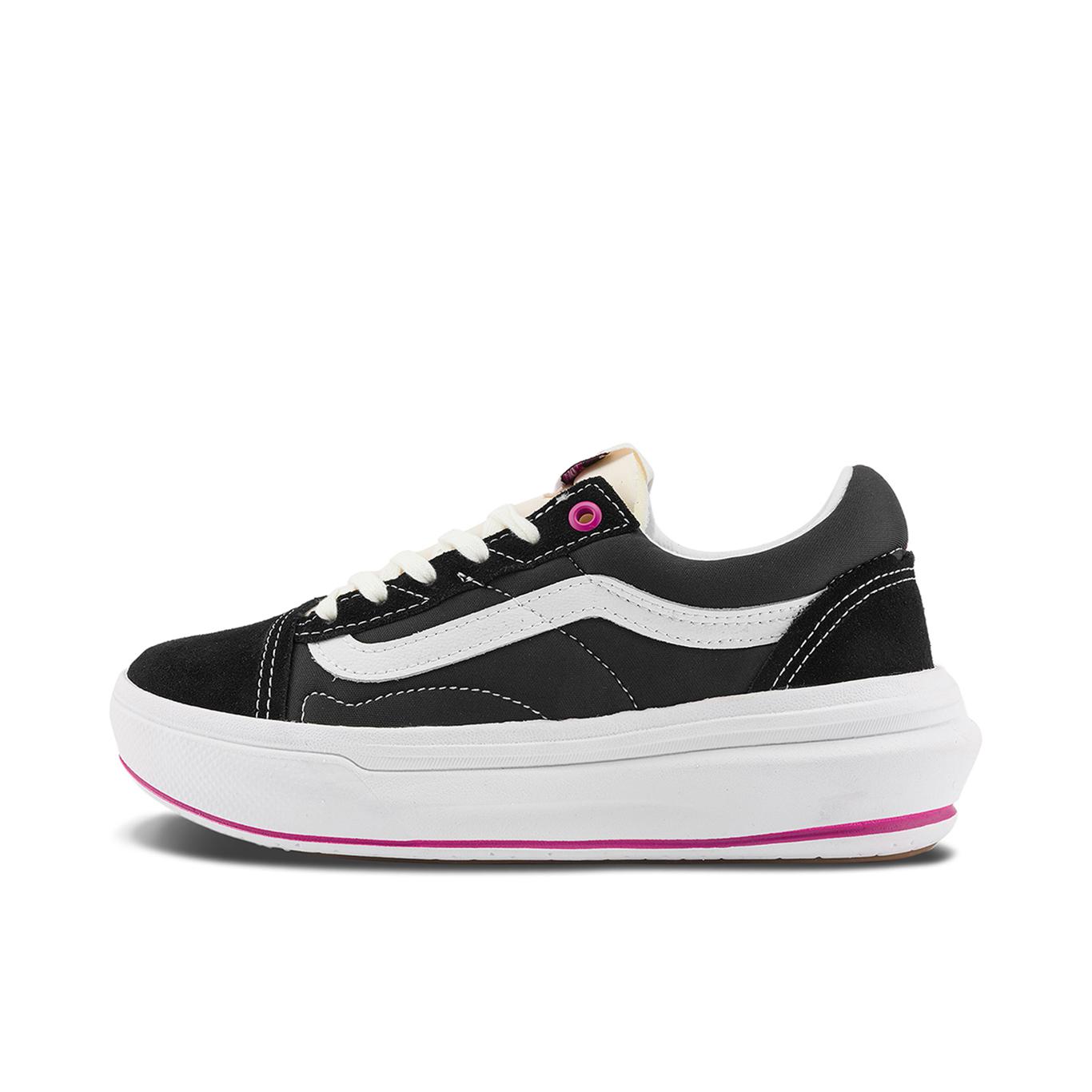 推荐商品：Vans/范斯 Old Skool Overt Plus CC 增高厚底 防滑 运动休闲鞋 黑色/白色/粉色