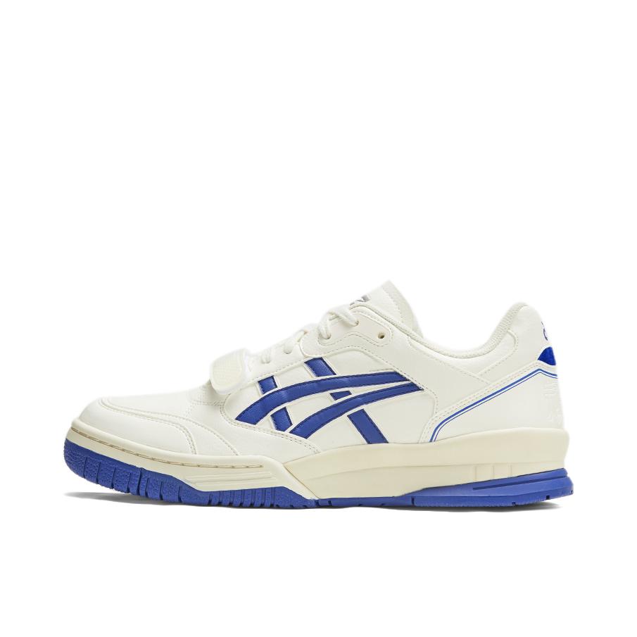 推荐商品：Asics/亚瑟士 Gel-SpotLyte 防滑耐磨 经典复古 休闲潮流 运动 合成革 板鞋 热血青春套装/白色/蓝色