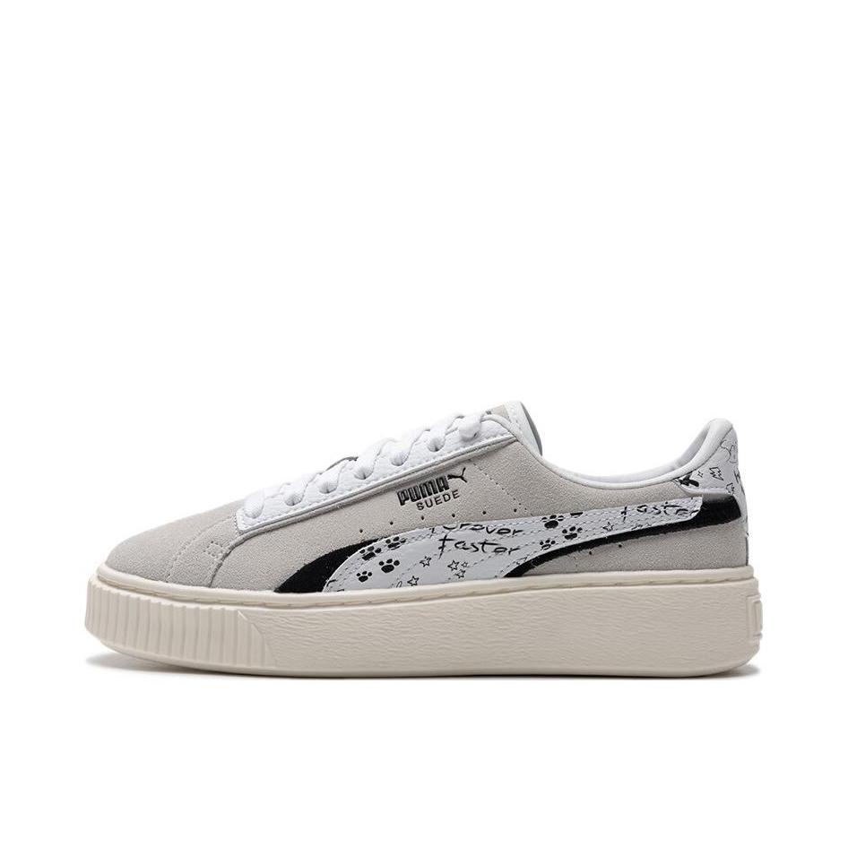推荐商品：Puma/彪马 Suede Platform Rihana 蕾哈娜 松糕鞋 板鞋 复古百搭防滑耐磨舒适厚底休闲 女款/灰色/绿色