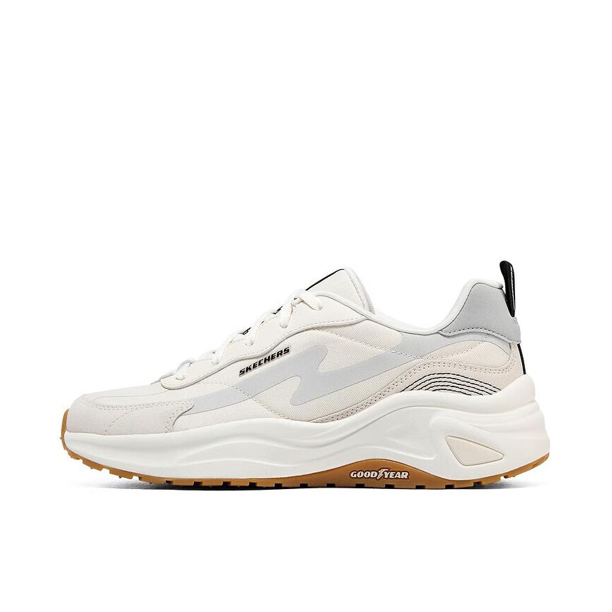 推荐商品：【赵露思同款】Skechers/斯凯奇 D'Lites Wave 减震防滑 耐磨绑带 舒适透气 时尚复古 运动休闲鞋增高鞋 149389 女款/自然色/黑色