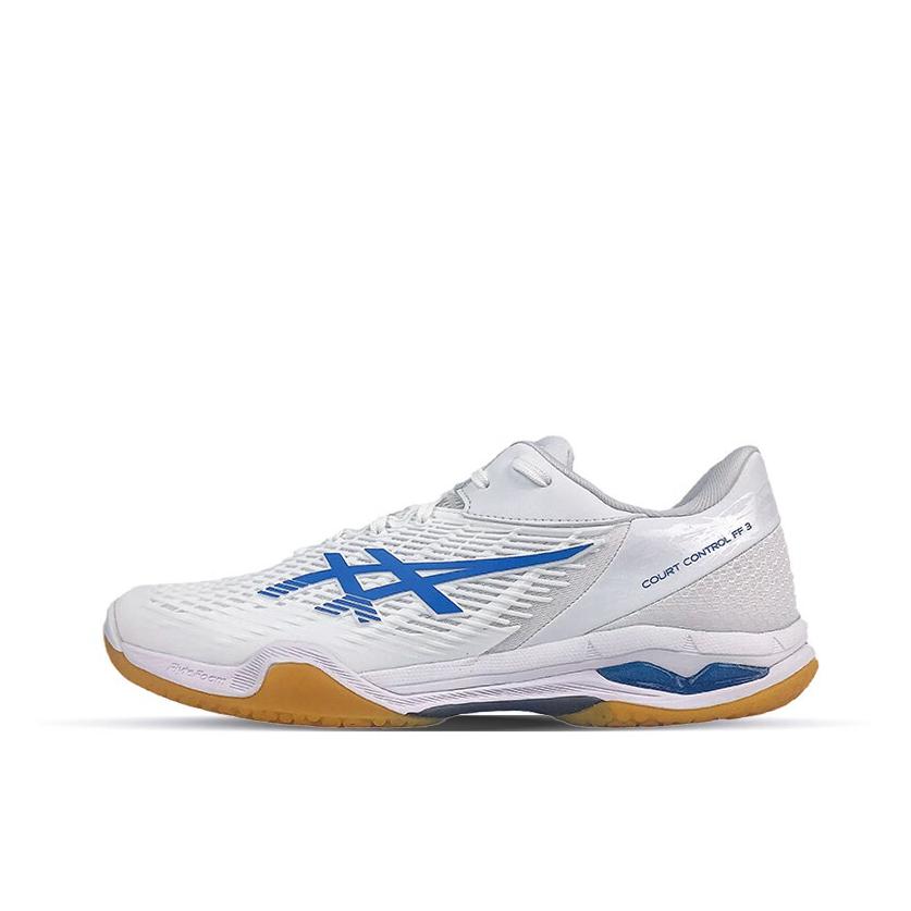 推荐商品：Asics/亚瑟士  Court Control FF 3  天启  轻量 防滑耐磨 舒适透气 缓震 稳定型 支撑全能型 全掌 回弹灵活  羽毛球鞋 蓝色/白色
