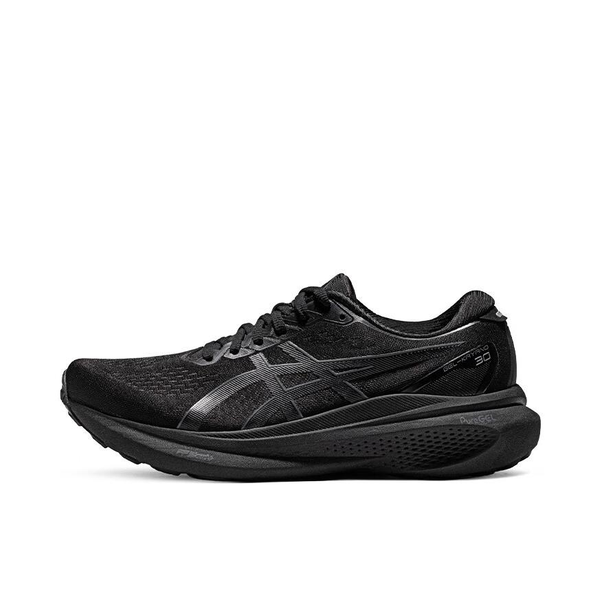 推荐商品：Asics/亚瑟士 Gel-Kayano 30 跑鞋 舒适透气轻便稳定足弓支撑防滑耐磨缓震轻量回弹慢跑圆头 GS/黑色