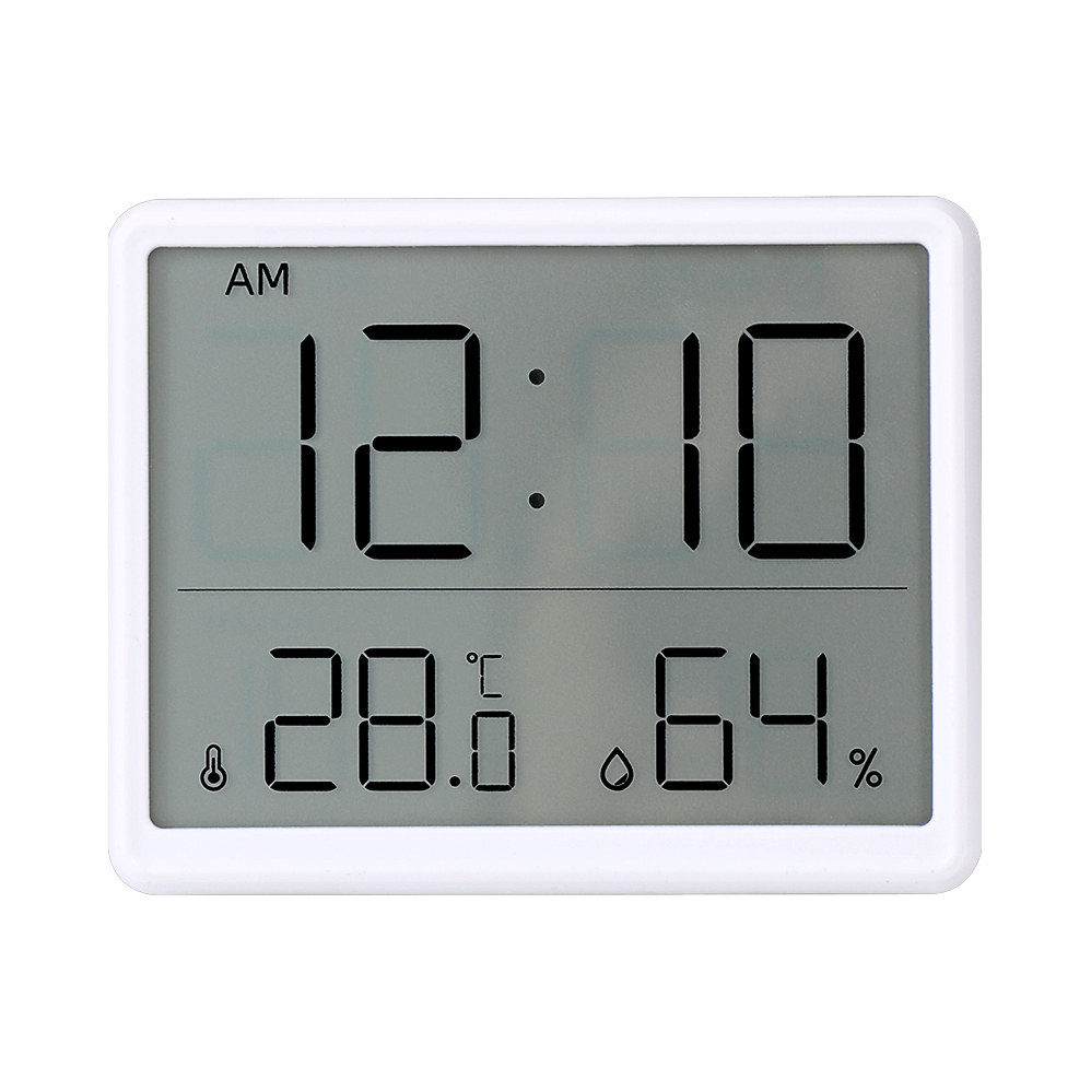 推荐商品：Hense/汉时 电池款 大屏简约温湿度计闹钟 HA8218