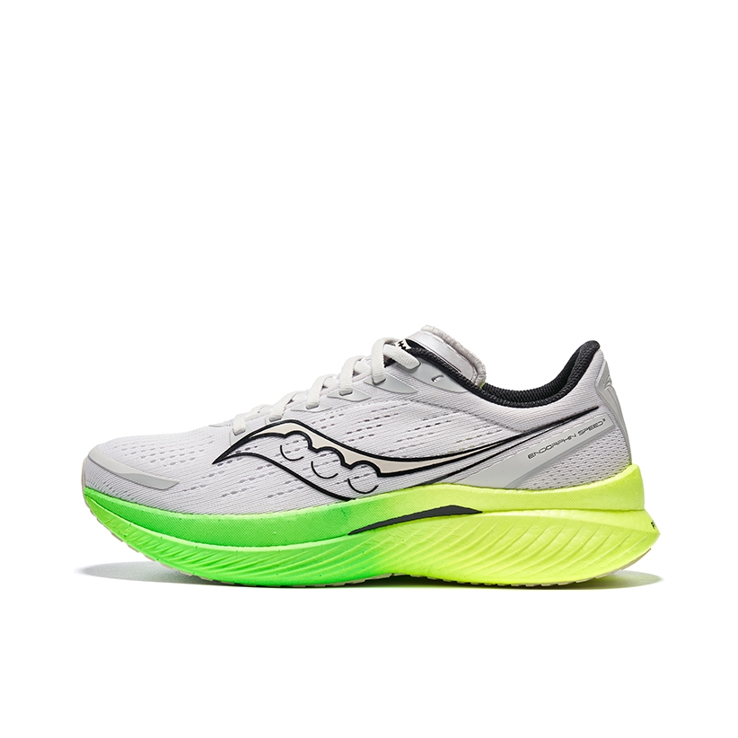 推荐商品：Saucony/索康尼 Endorphin Speed 啡速3 舒适百搭 防滑耐磨 全掌碳板 织物 防水 马拉松 跑鞋 女款/白色/绿色/黄色