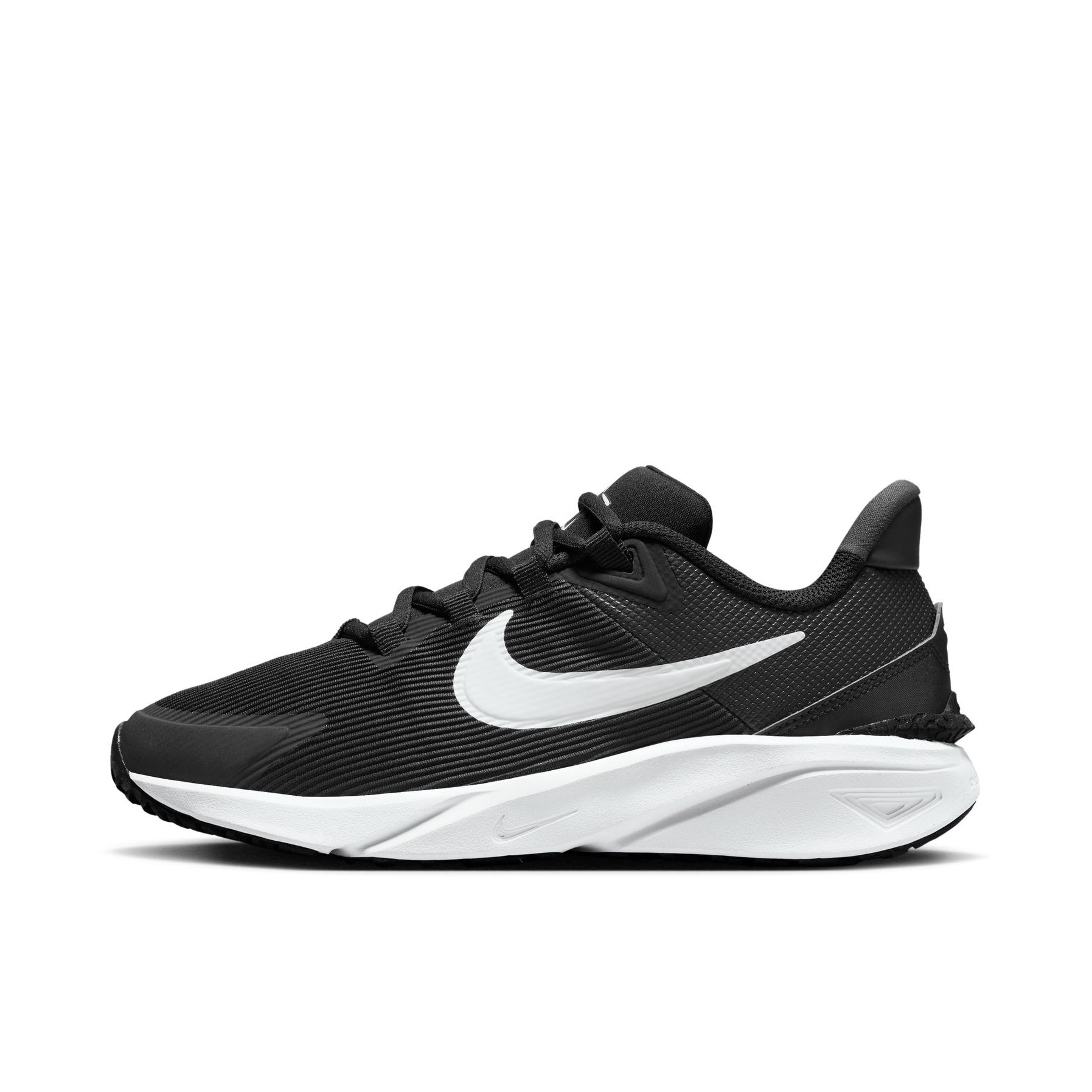 推荐商品：Nike Star Runner 4 跑鞋 防踢减震防滑耐磨舒适透气百搭时尚公路 GS/黑色/白色