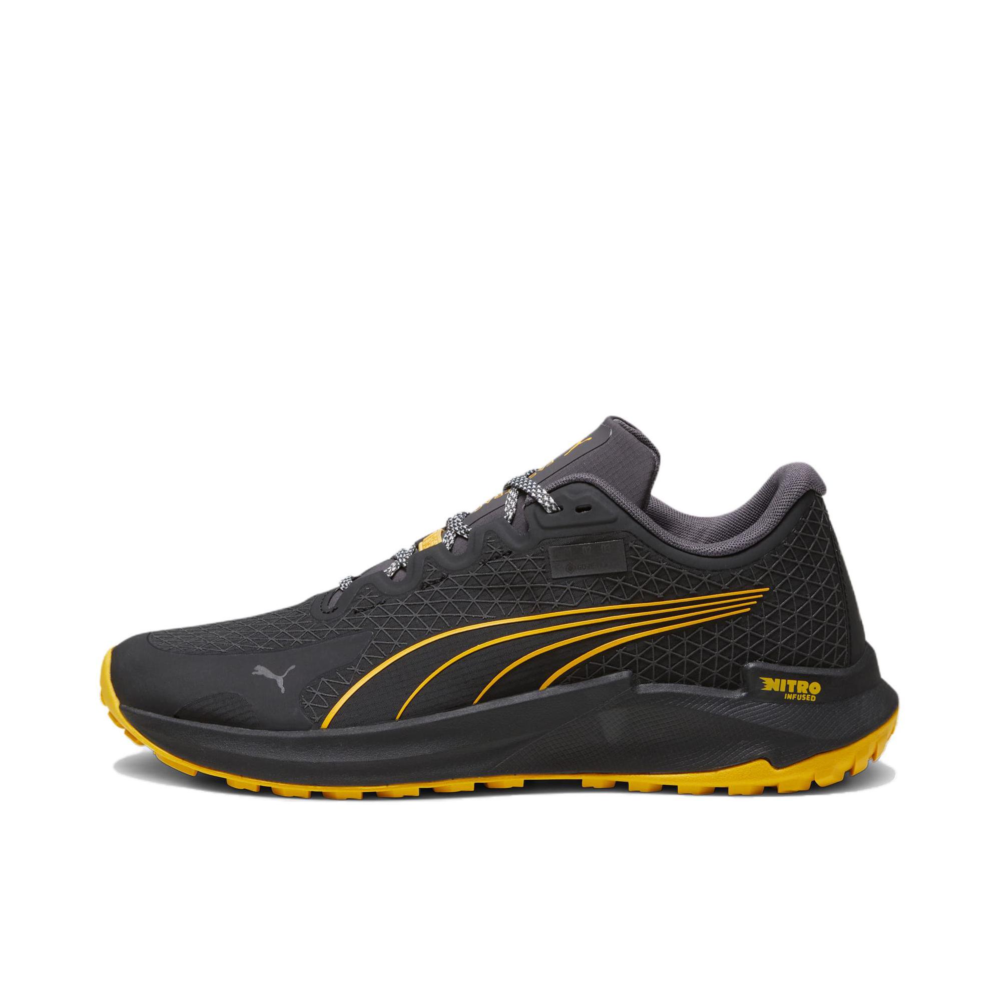 推荐商品：Puma/彪马 Fast-Trac Nitro 轻便透气 缓震 防滑耐磨 回弹耐穿 织物网面 跑鞋 黑色-荧光色
