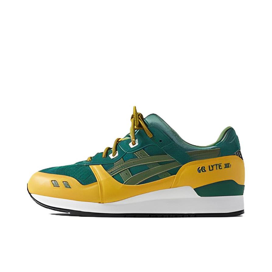 推荐商品：Asics/亚瑟士 Gel-Lyte 3 OG 减震回弹 耐磨防滑 舒适透气 合成革 缓震 复古 低帮 跑鞋 KITH x MARVEL/漫威联名/黄色/绿色