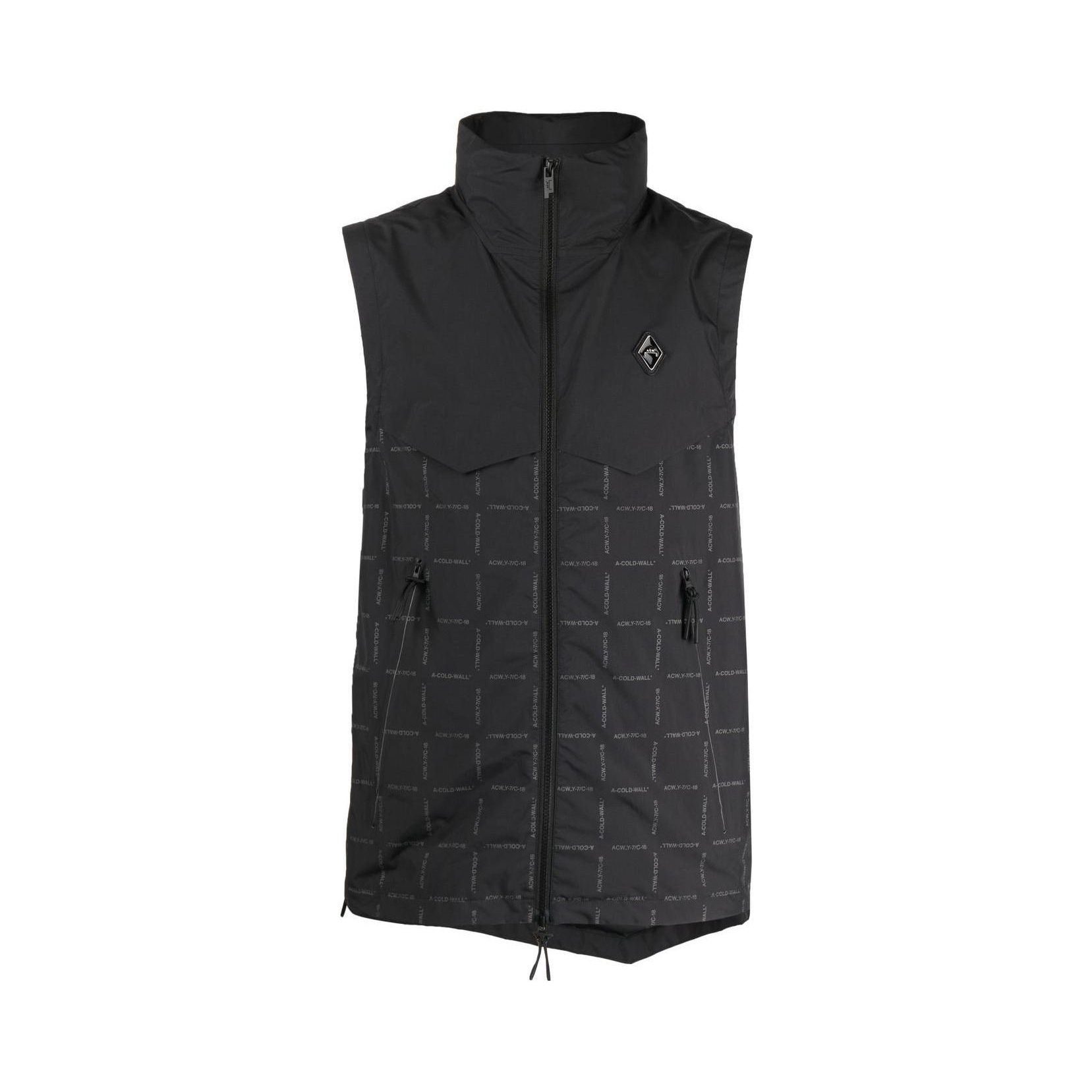 推荐商品：A-COLD-WALL* AW23 Logo印花立领拉链马甲 ACWMO186A 黑