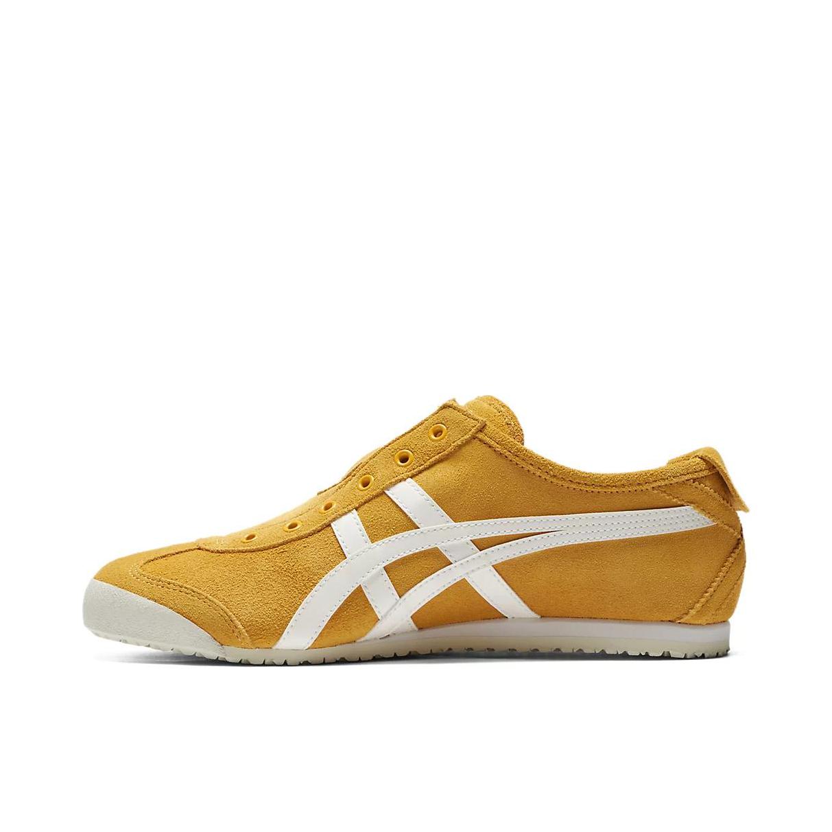 推荐商品：Onitsuka Tiger/鬼塚虎 Mexico 66 Slip-on 懒人鞋 德训鞋 运动休闲鞋 复古轻便透气一脚蹬舒适百搭 暗黄色