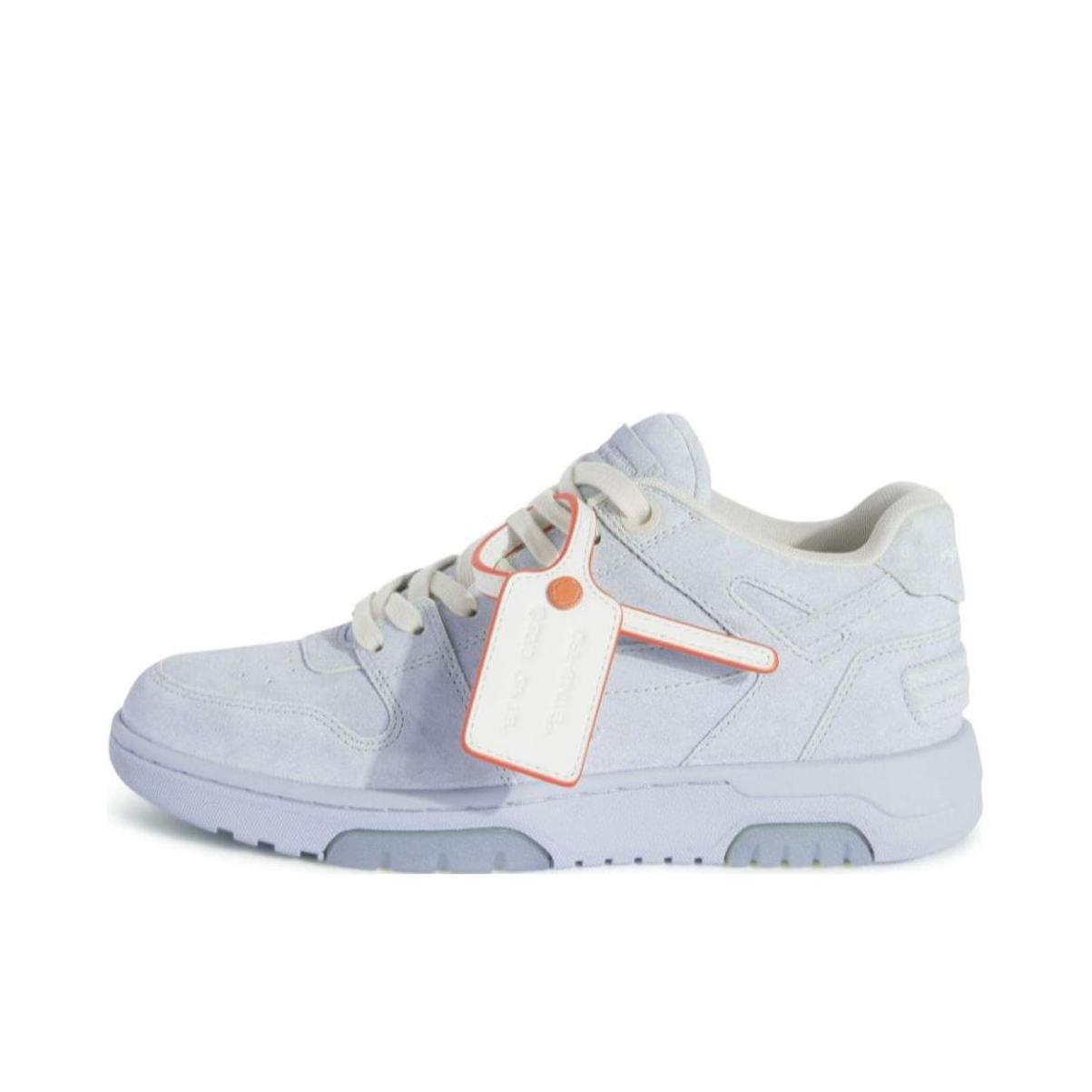 推荐商品：OFF-WHITE Out Of Office 时尚简约 休闲百搭 舒适圆头 防滑耐磨 牛皮 板鞋 淡蓝色