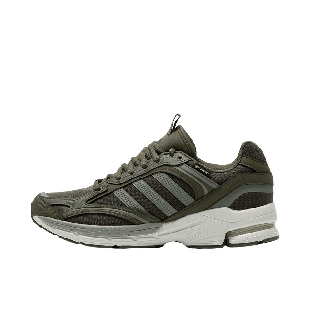 推荐商品：adidas Spiritain 2000 跑鞋 减震防滑耐磨休闲复古织物防水合成革轻运动 灰色/绿色