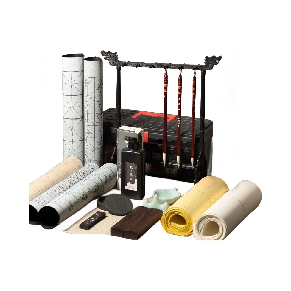 推荐商品：善琏湖笔 兼毫 毛笔配件组合套装学生书法专用初学者 文房四宝