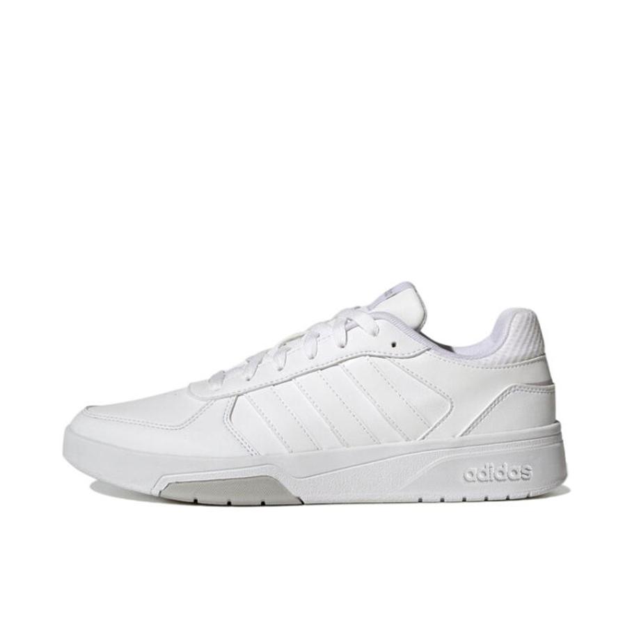 推荐商品：adidas Courtbeat 运动休闲鞋 潮流舒适缓震透气时尚轻便耐磨防滑篮球风轻运动复古风 白色/灰块