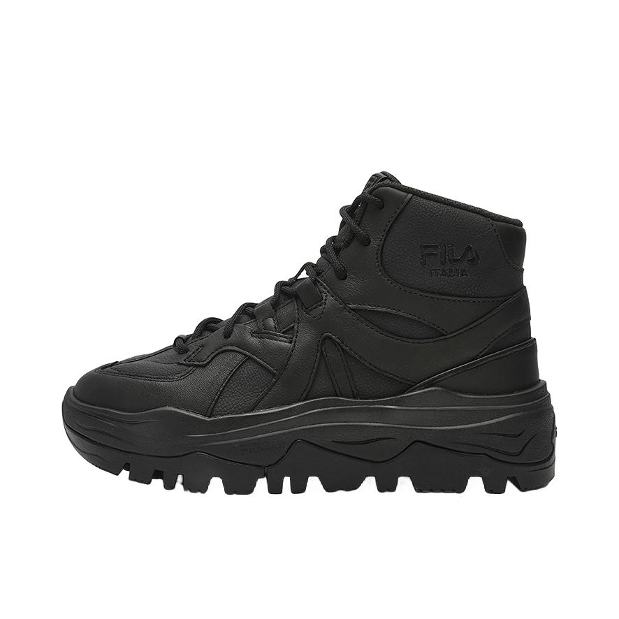 推荐商品：FILA/斐乐 AMICA 阿米卡 时尚百搭 防滑耐磨 舒适保暖 增高 高帮 运动休闲鞋 女款/黑色