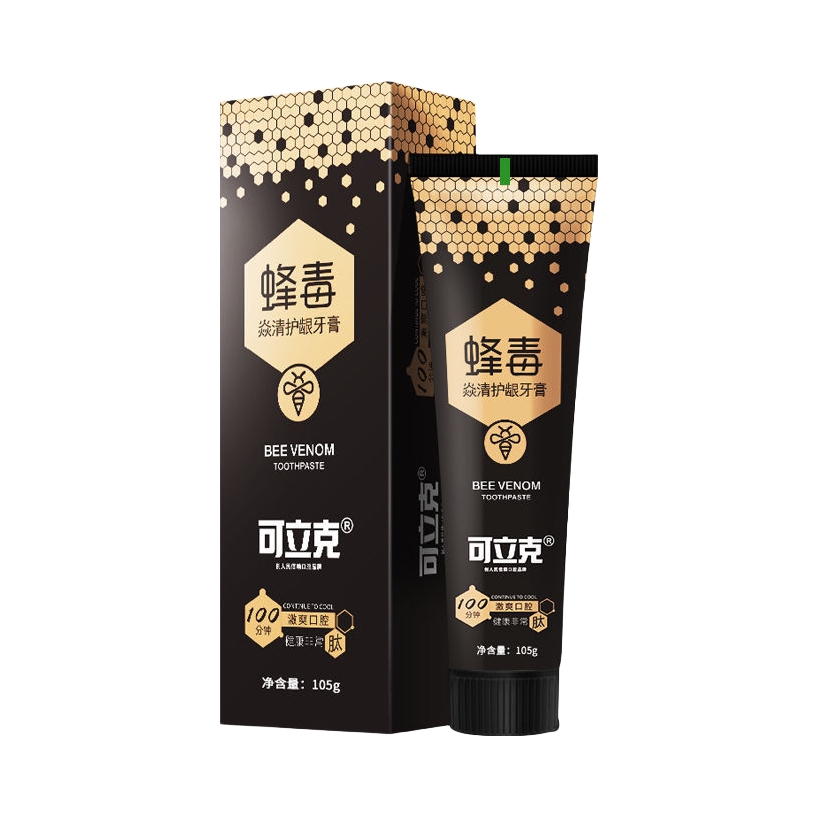 推荐商品：可立克 蜂毒清新口气护龈牙膏 清火去黄除异味洁白牙齿健齿无氟