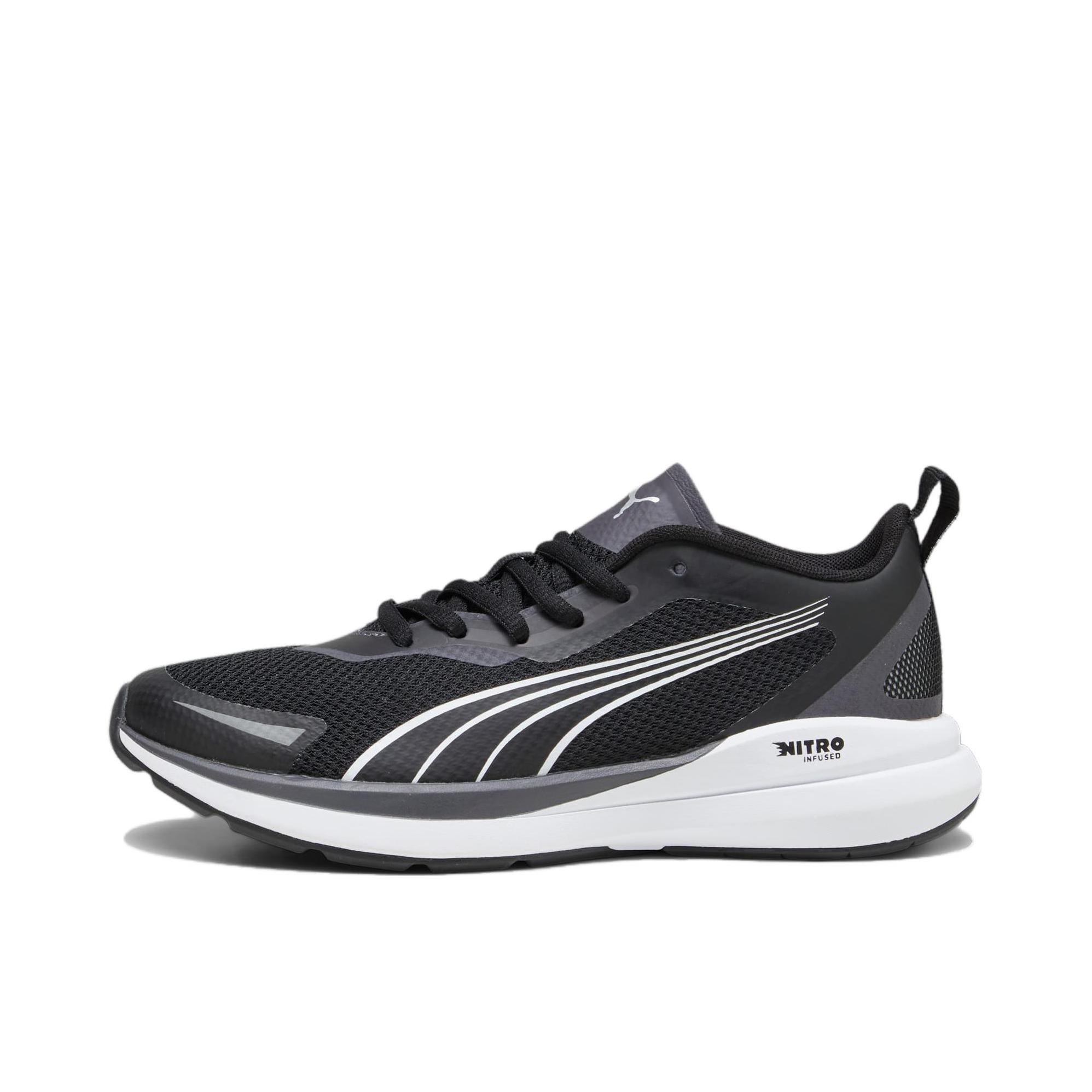推荐商品：Puma/彪马 Deviate Nitro 氮气 耐磨 轻量 碳板 网布 织物 防水 马拉松 跑鞋 大童/白色/纯黑色