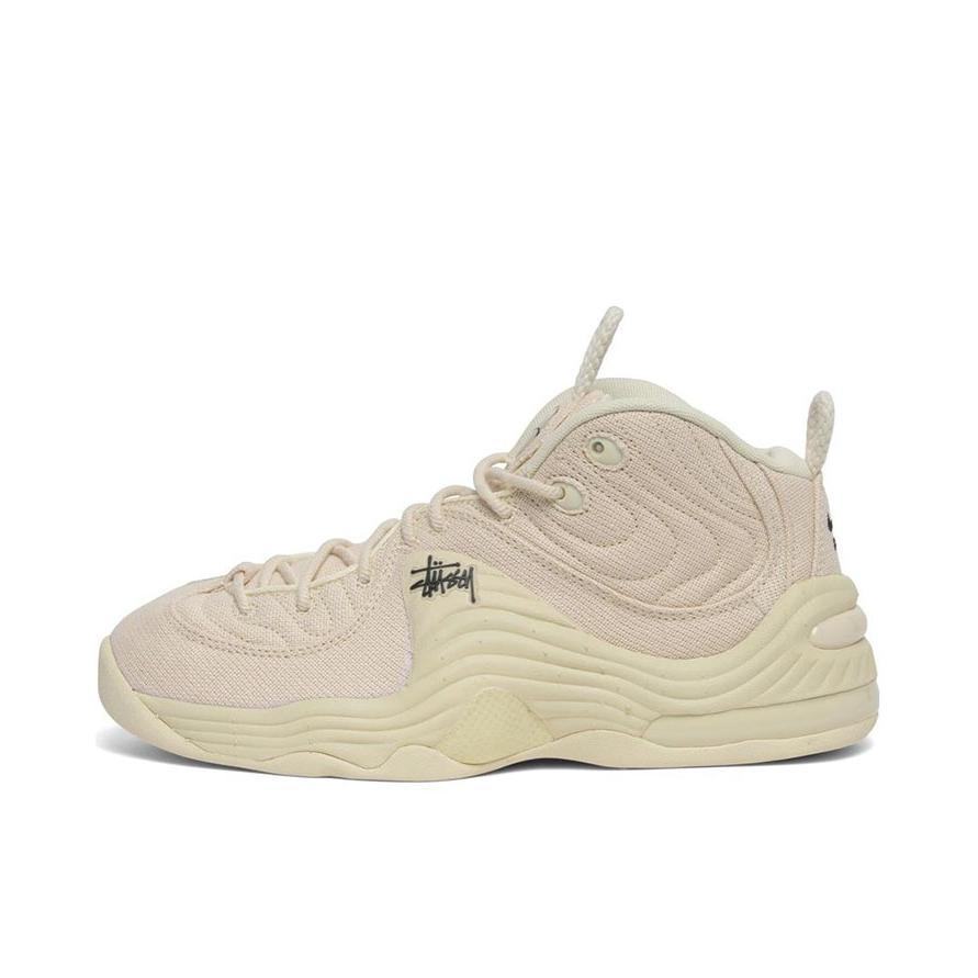 推荐商品：Nike Air Max Penny 2 哈达威 复古百搭 实战 舒适减震 网面透气 防滑耐磨 皮革 运动篮球鞋 Stüssy联名/粉色/灰色