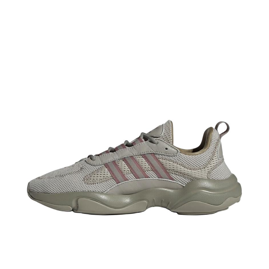 推荐商品：adidas/阿迪达斯 Originals Haiwee 防滑耐磨 减震复古 增高 绒面革 织物 网面透气 运动 老爹鞋 灰色/紫色