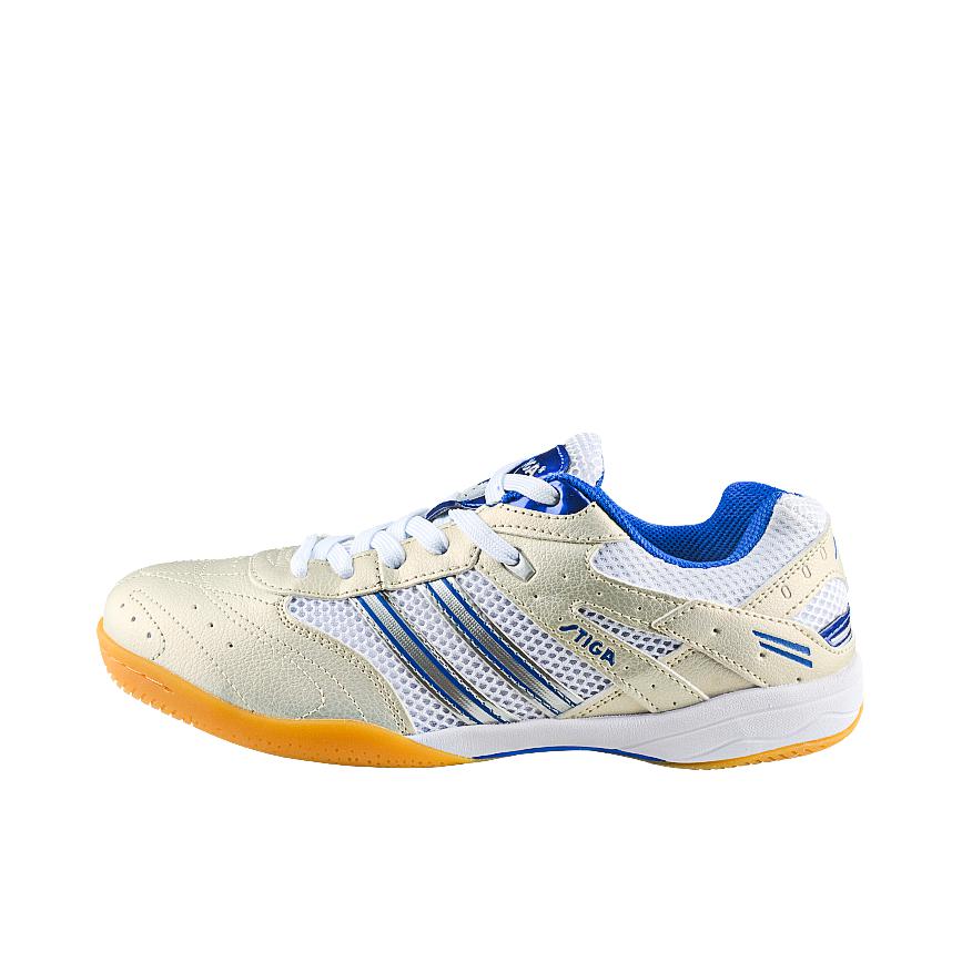 推荐商品：STIGA/斯帝卡 耐磨防滑 透气 乒乓球鞋 G1108017 白色/蓝色