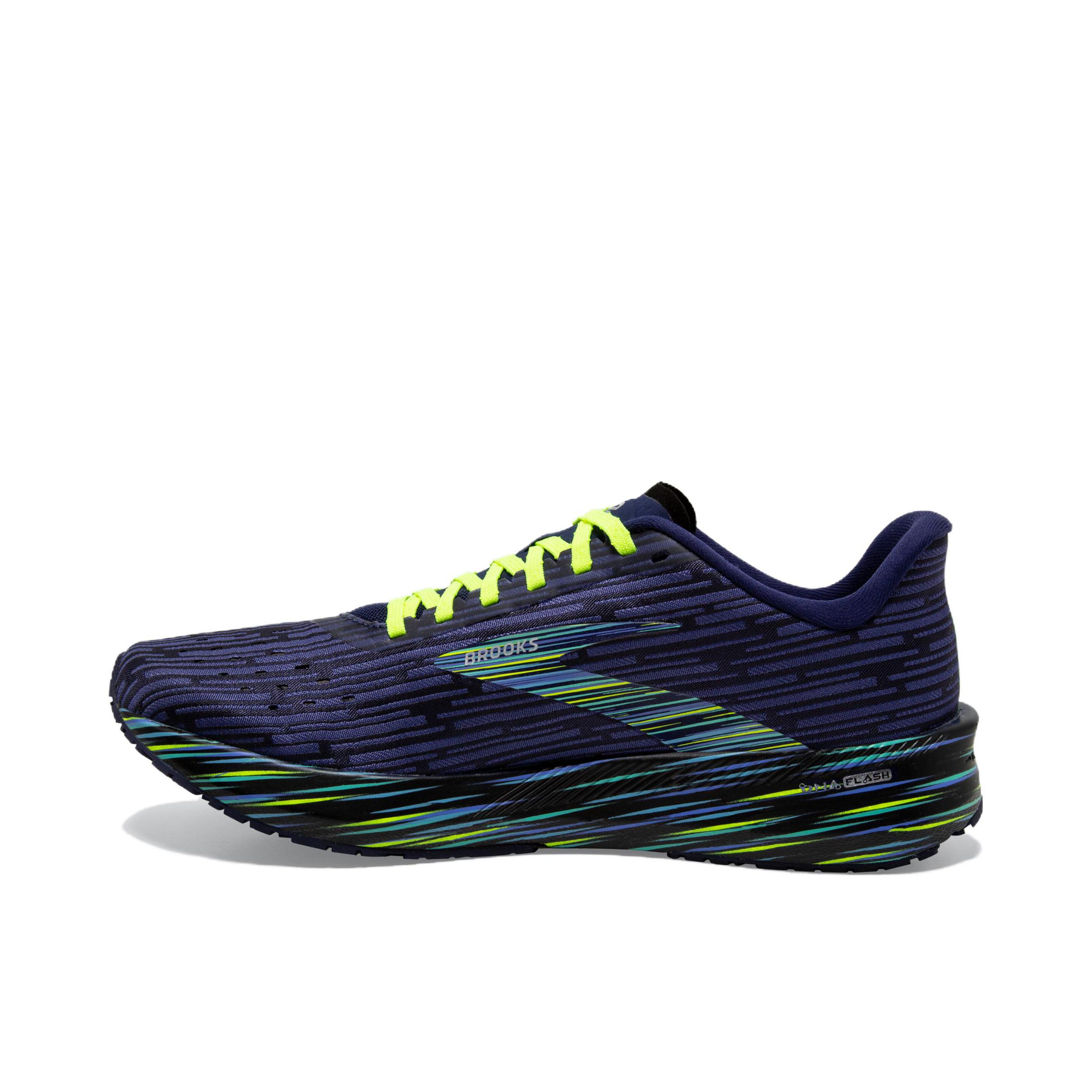 推荐商品：Brooks/布鲁克斯 Hyperion Tempo 防滑耐磨 缓震回弹 马拉松 跑鞋 海军蓝/荧光黄绿/蓝色