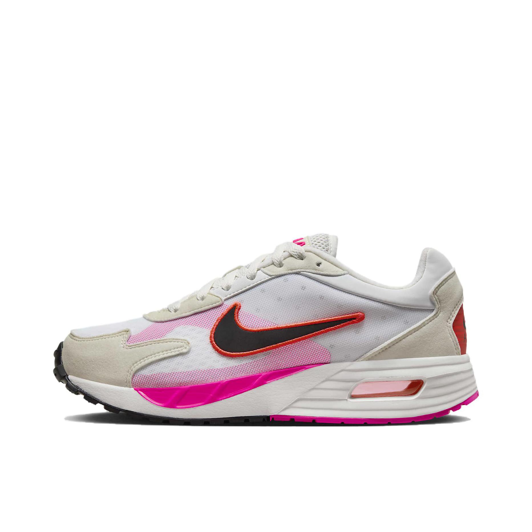 推荐商品：Nike Air Max Solo 运动休闲鞋 训练舒适轻便网面透气缓震耐磨支撑复古抓地 米白/粉色
