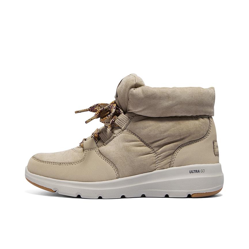 推荐商品：Skechers/斯凯奇 舒适厚底 防滑耐磨 缓震轻便 休闲运动 户外 面包鞋 黄色