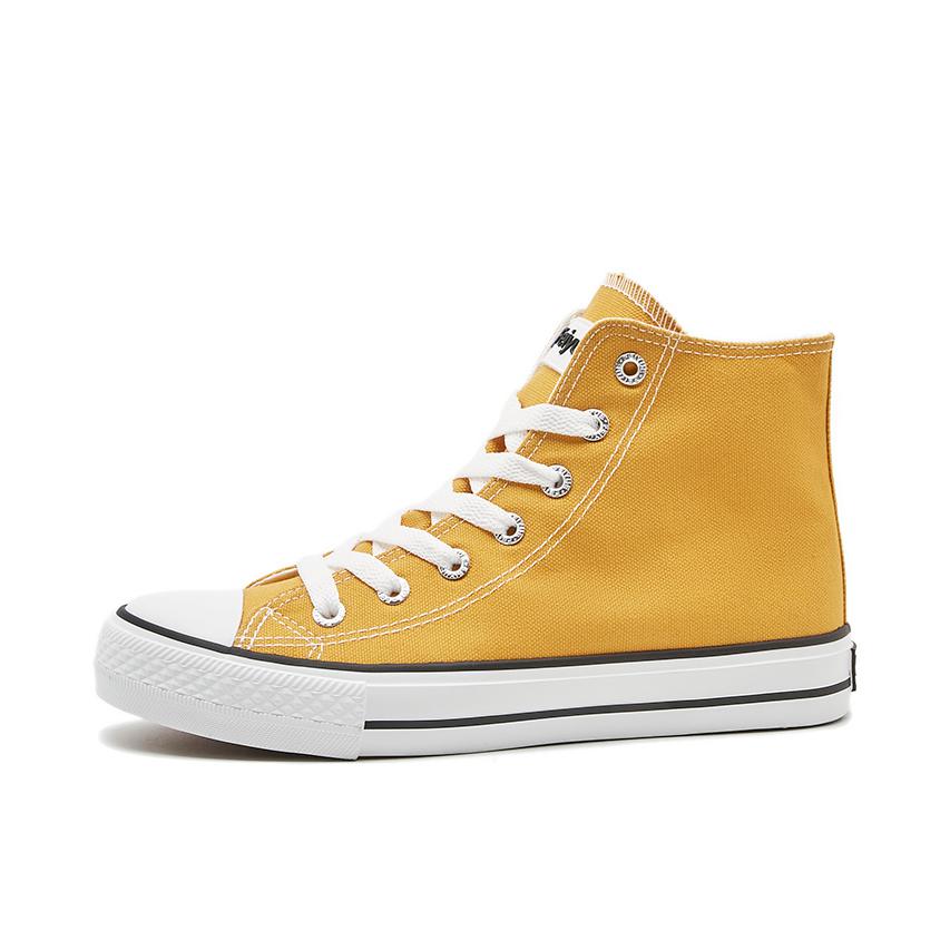 推荐商品：飞跃 ins经典 街拍 透气轻便 休闲百搭 时尚潮流 帆布鞋 027G 黄色