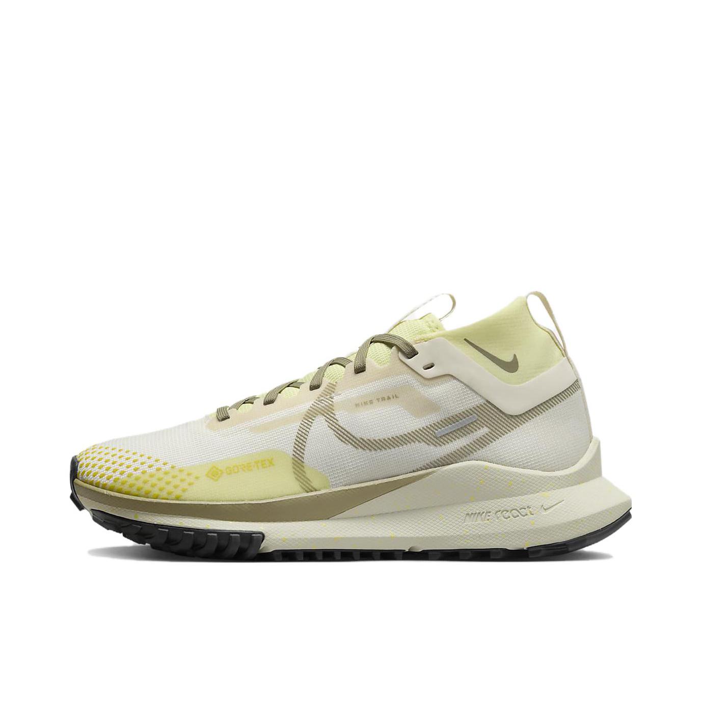 推荐商品：Nike React Pegasus Trail 4 飞马 跑鞋 缓震户外越野防水防滑织物支撑训练圆头回弹平稳 女款/白色/浅绿