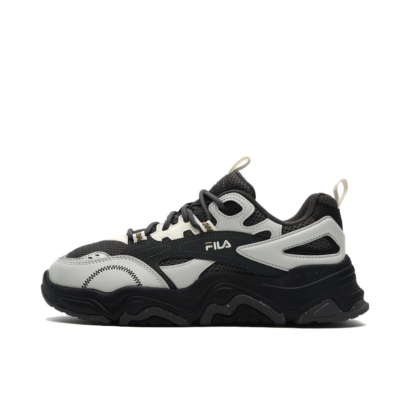 推荐商品：FILA/斐乐 Collina 轻便透气 防滑耐磨 复古百搭 增高厚底 合成革 织物 厚底款 运动休闲鞋 F12W312117F 女款/黑色/灰色