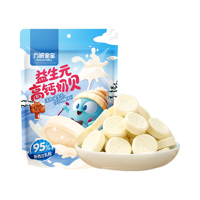 推荐商品：力诚宝宝/Reecen Baby 0蔗糖益生元高钙奶贝无添加