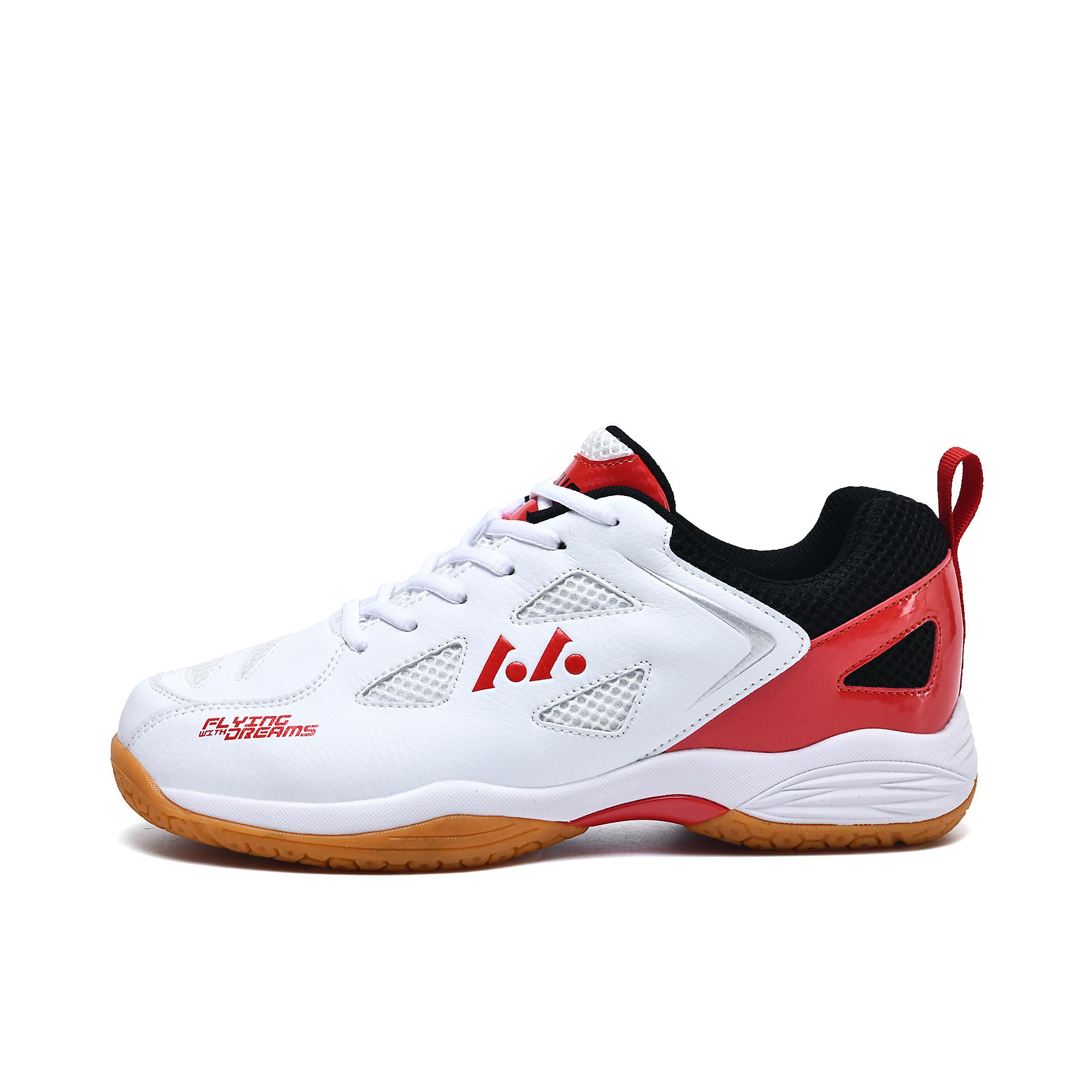 推荐商品：LEFUS/雷弗斯 防滑耐磨 网面 羽毛球鞋 L022-1 白色/红色