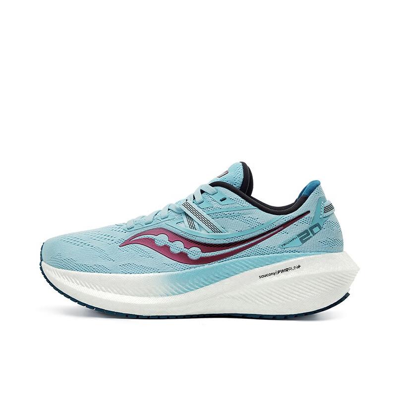 推荐商品：Saucony/索康尼 Triumph 胜利 20 减震透气 防水 防滑耐磨 跑鞋 女款/蓝色