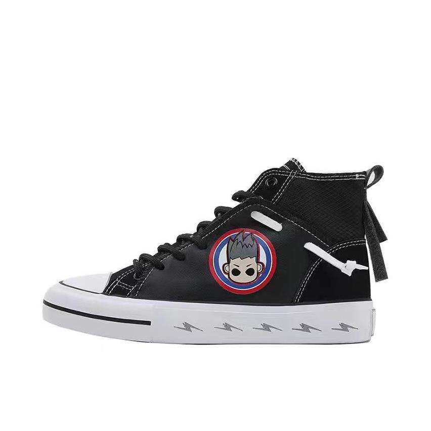推荐商品：Feiyue/飞跃 Barbukii联名 防滑 耐磨 透气 时尚百搭 厚底增高 情侣 帆布鞋 黑色