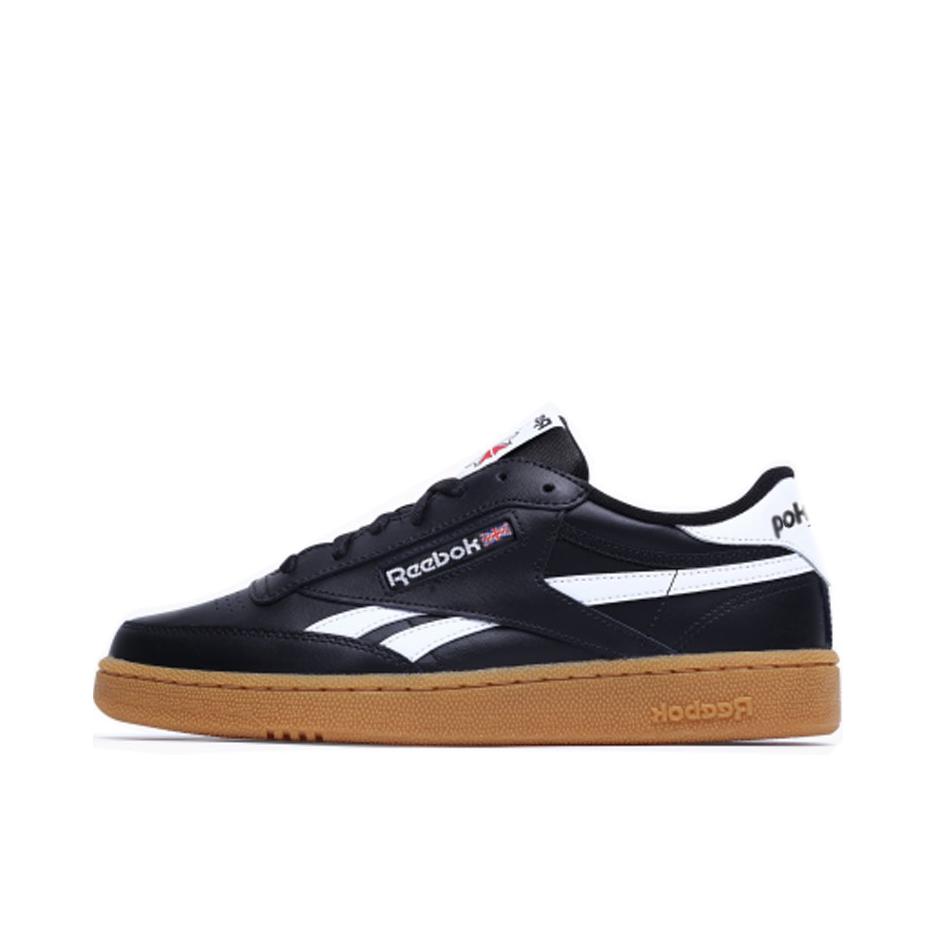 推荐商品：Reebok/锐步 Club C Revenge 合成革 复古简约 透气 防水 德训鞋 板鞋 Black/White 黑白/生胶