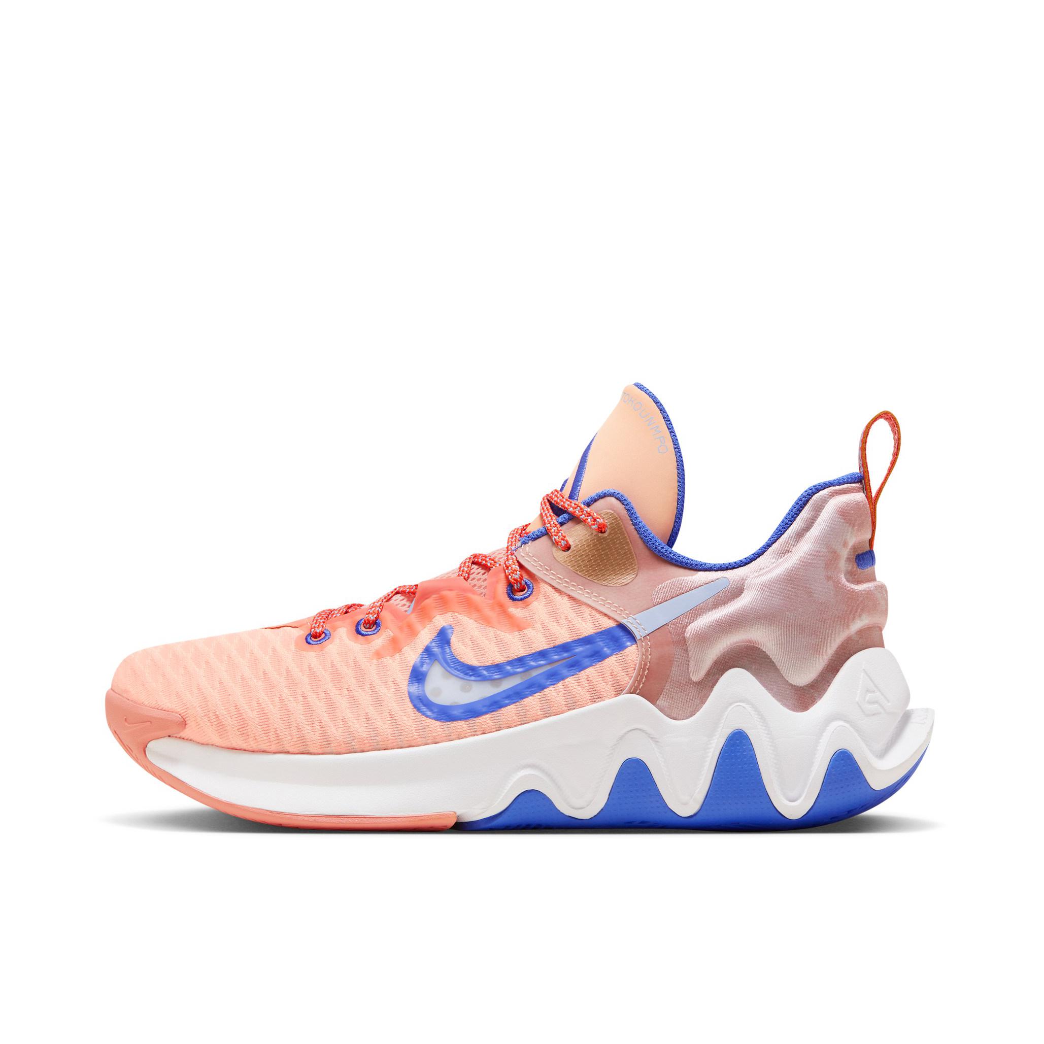 推荐商品：Nike Giannis Immortality 字母哥支线1代 复古包裹性 实战 防滑耐磨 舒适透气 篮球鞋 国内版/粉色/蓝色