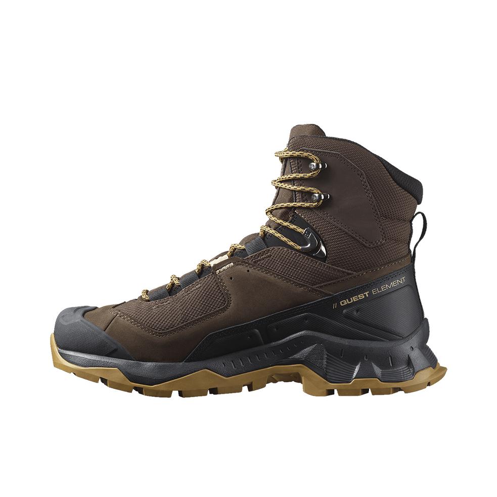 推荐商品：Salomon/萨洛蒙 Quest Element GTX 防水 稳定支撑 登山 徒步鞋 户外鞋 棕色