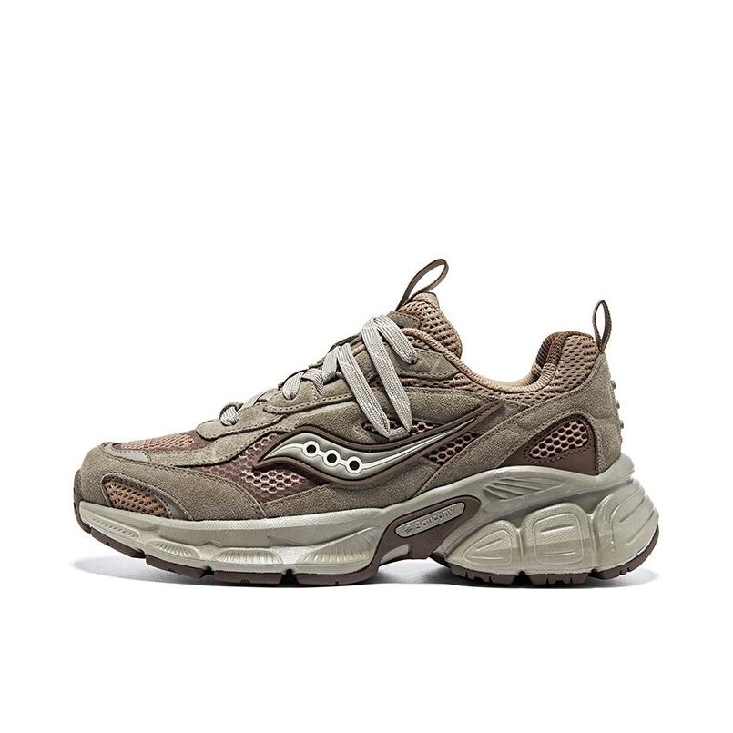 推荐商品：Saucony/索康尼 2K Cavalry 轻便 增高 复古 老爹鞋 棕色
