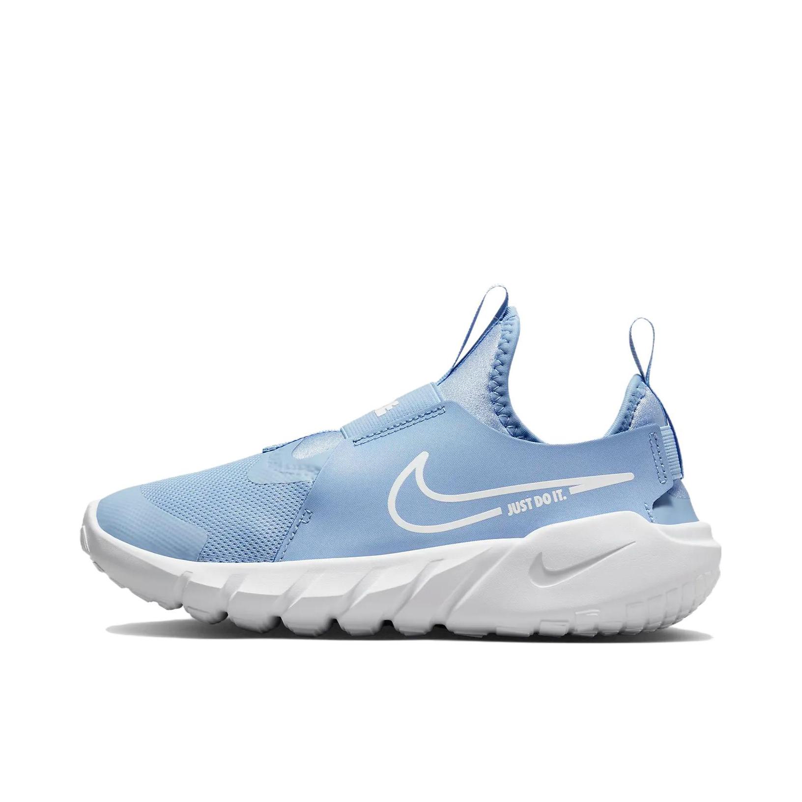 推荐商品：Nike Flex Runner 2 跑鞋 减震耐磨轻便透气织物舒适软底复古百搭 大童/钴蓝/白色