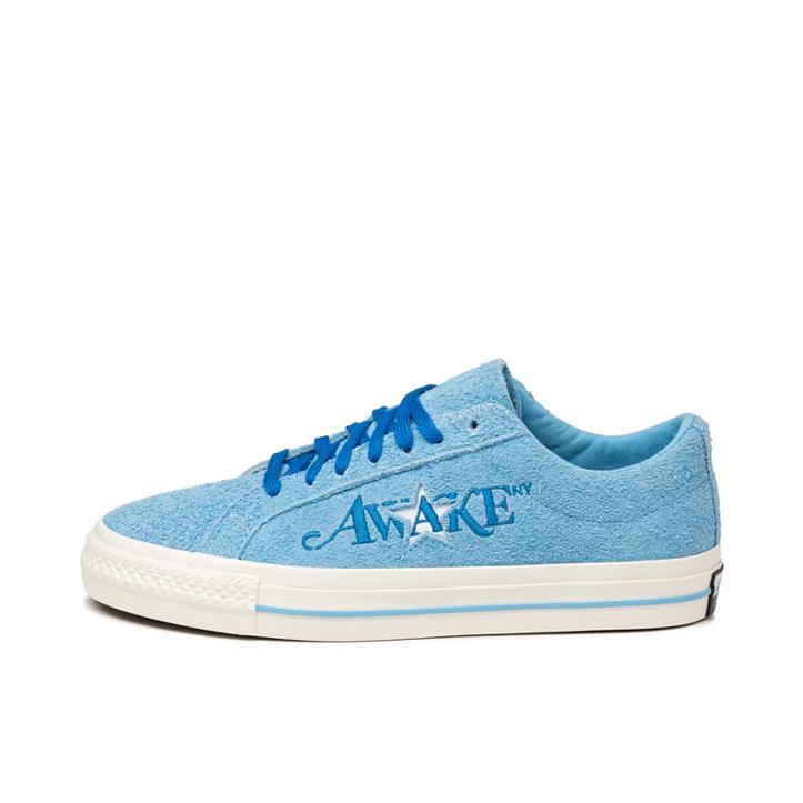 推荐商品：Converse/匡威 One Star Pro 翻毛皮 潮流复古 舒适 耐磨 防滑 板鞋  Awake NY/蓝色