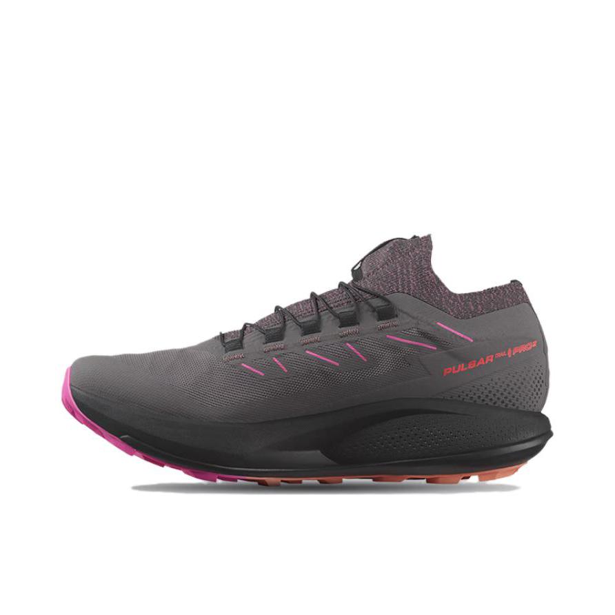 推荐商品：Salomon/萨洛蒙 Pulsar Trail Pro 2 防滑耐磨 减震弹性 轻便 越野 稳定抓地 织物 休闲运动 户外 跑鞋 灰色/紫色