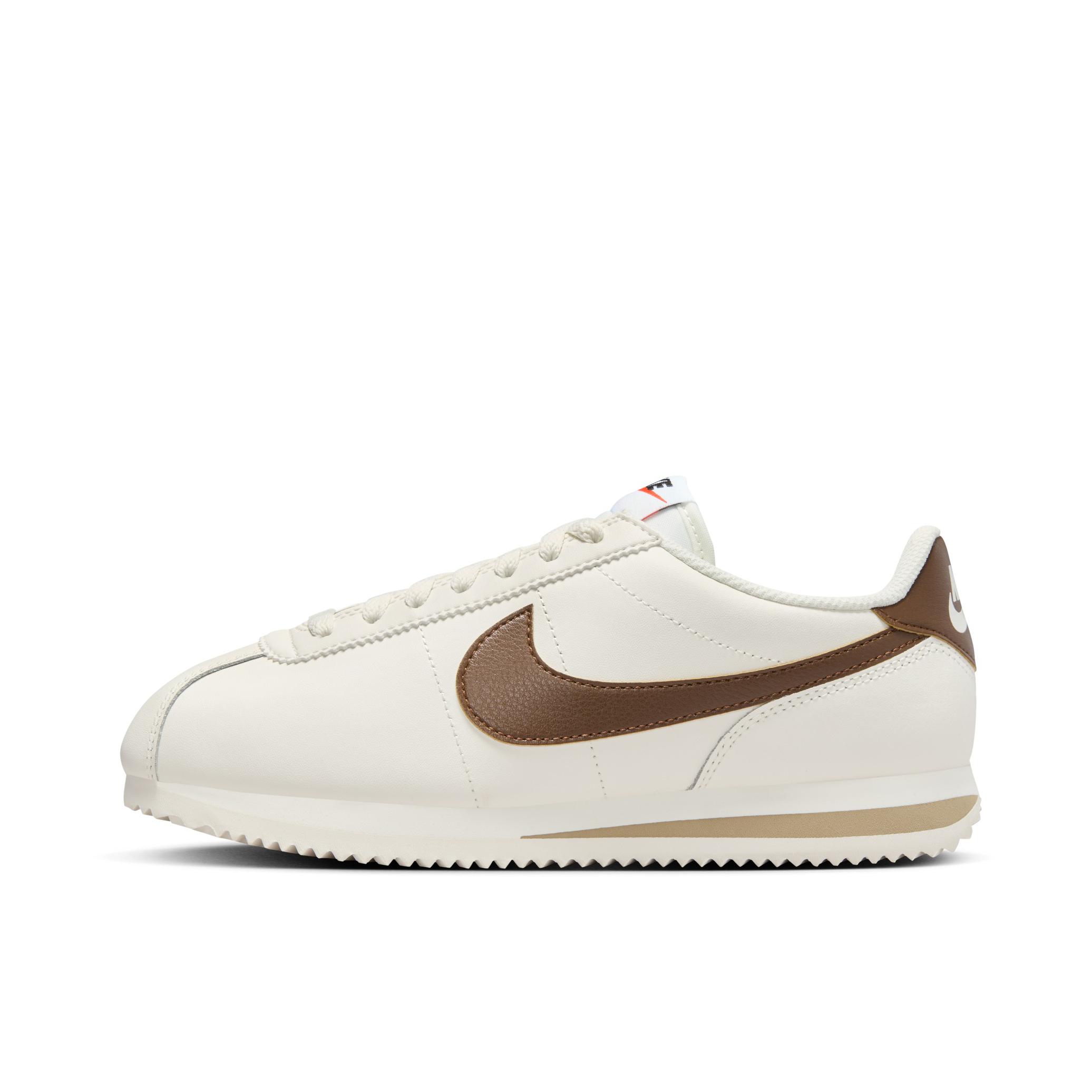 推荐商品：Nike Classic Cortez 阿甘鞋 跑鞋 防滑耐磨缓震透气轻便抓地舒适低帮耐穿贴合 白色/棕色