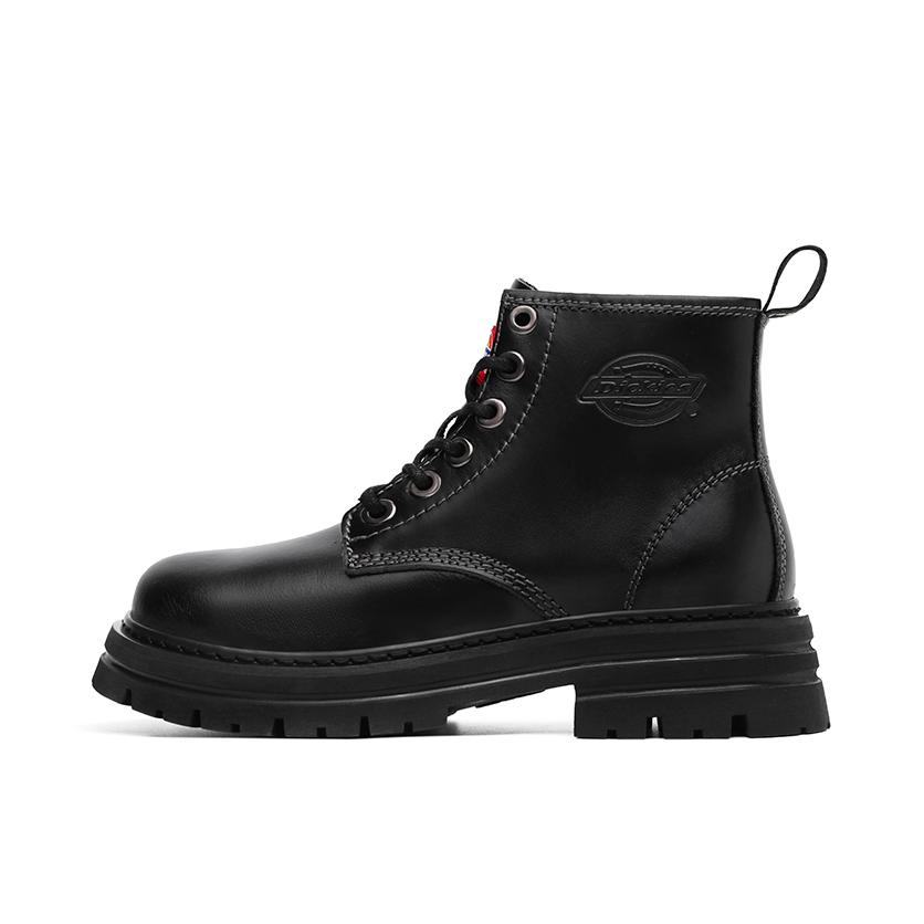 推荐商品：Dickies  舒适百搭 防滑防水 英伦 工装靴 马丁靴  194W50LXS29M-BK 女款/加绒/高帮/黑色