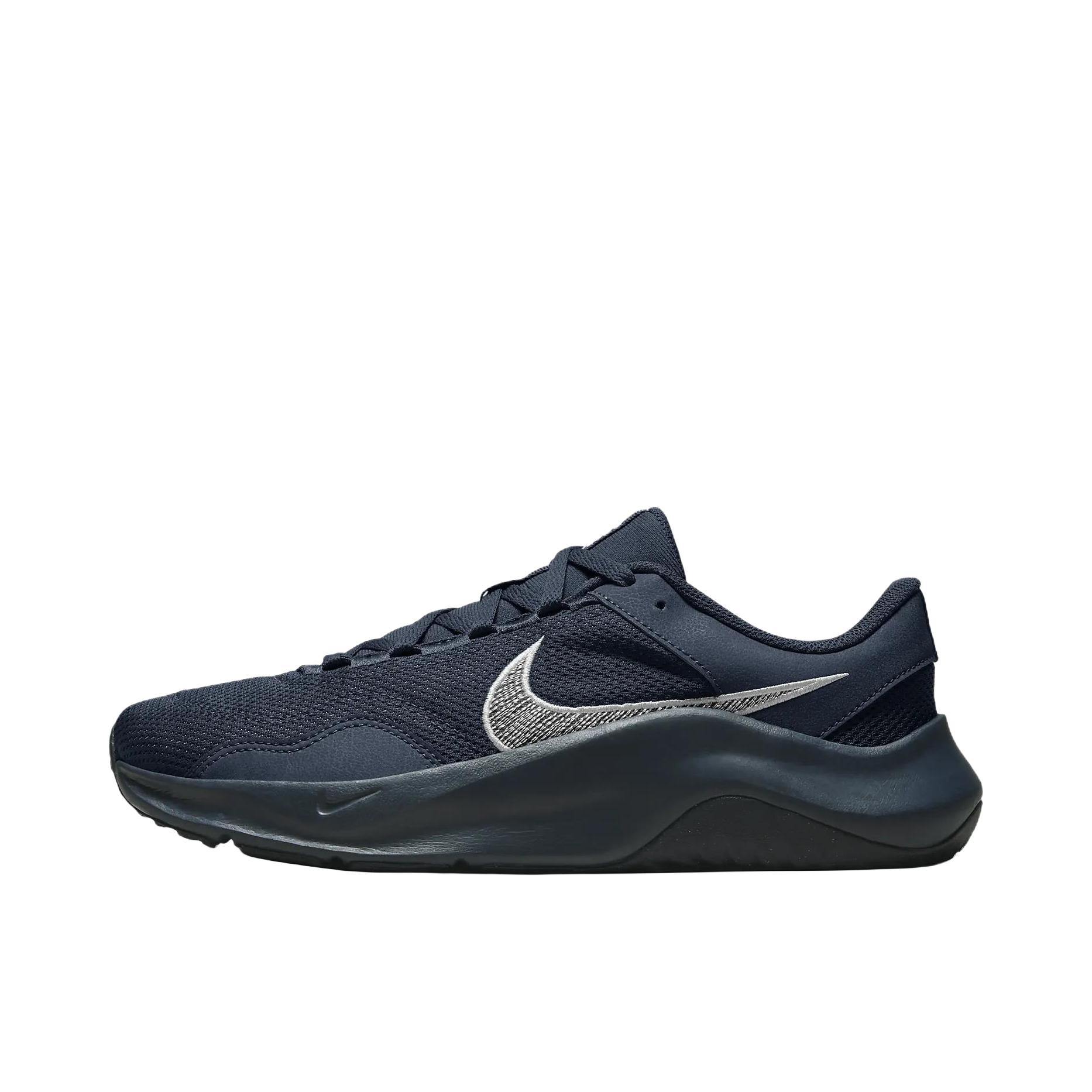 推荐商品：Nike Legend Essential 3 舒适减震 防滑耐磨 轻便透气 复古百搭 休闲鞋 暗黑色/白色