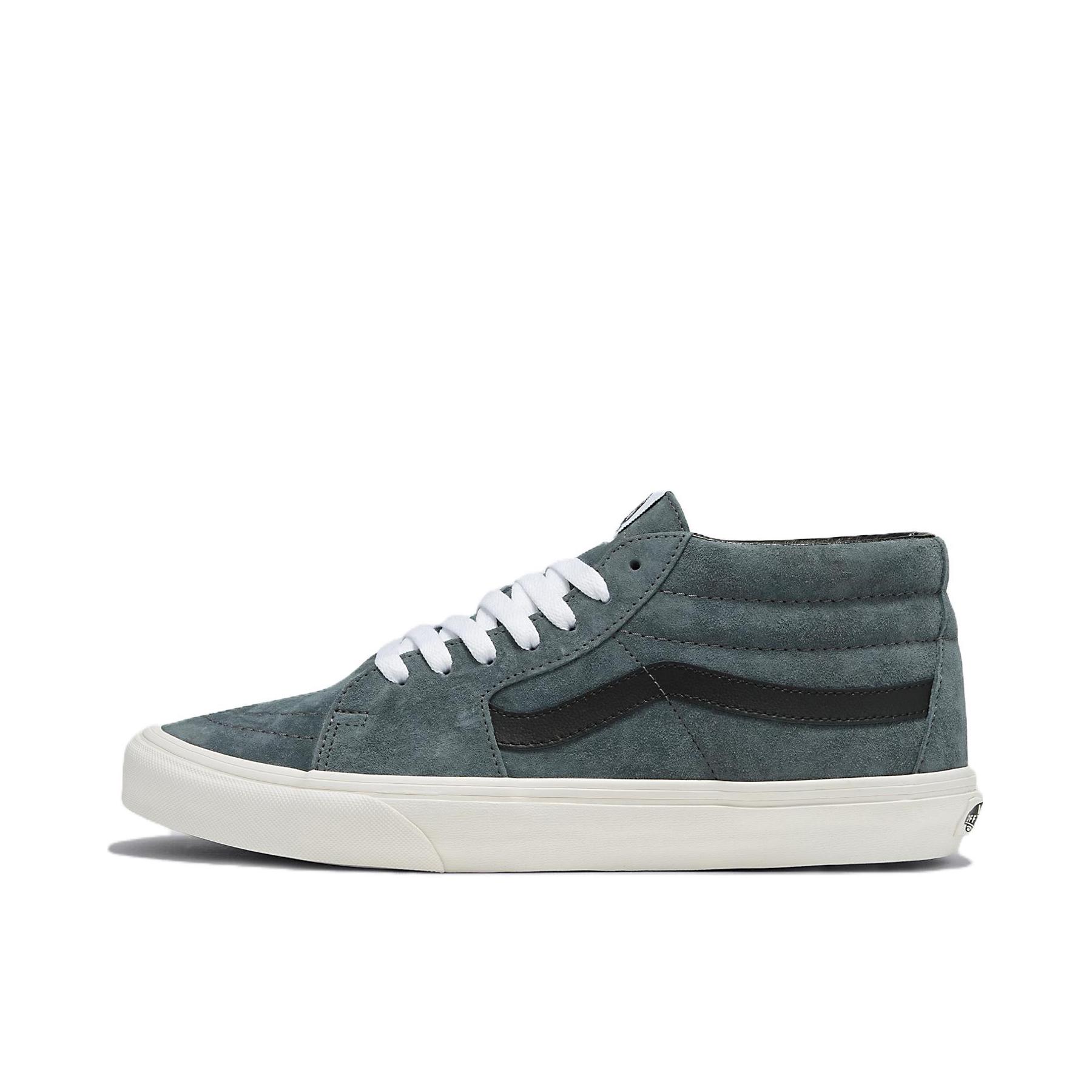 推荐商品：Vans/范斯 SK8-Mid 板鞋 潮流拼接复古百搭防滑耐磨 青灰色