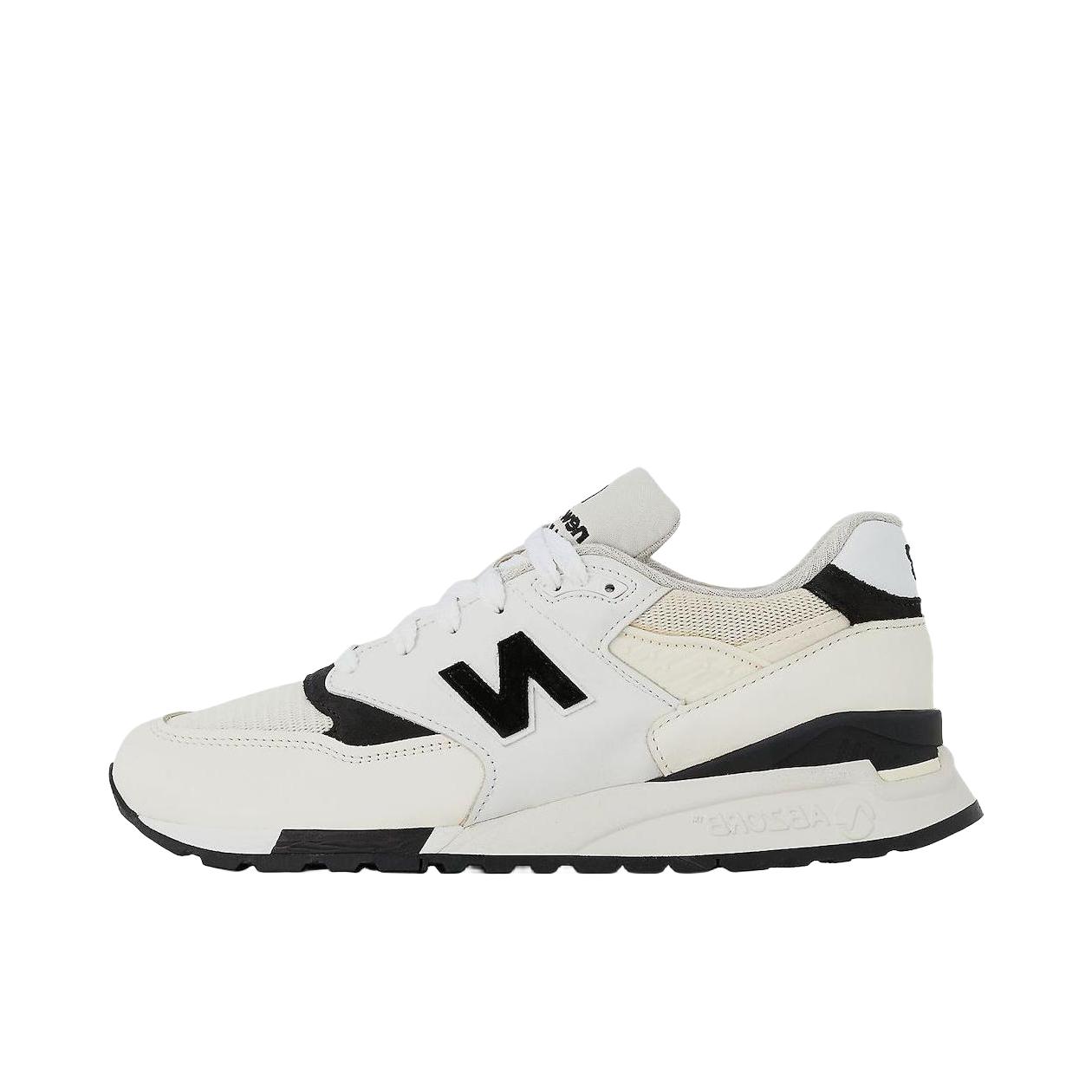 推荐商品：New Balance 998 跑鞋 复古慢跑织物网布舒适减震支撑低帮圆头 米黑色