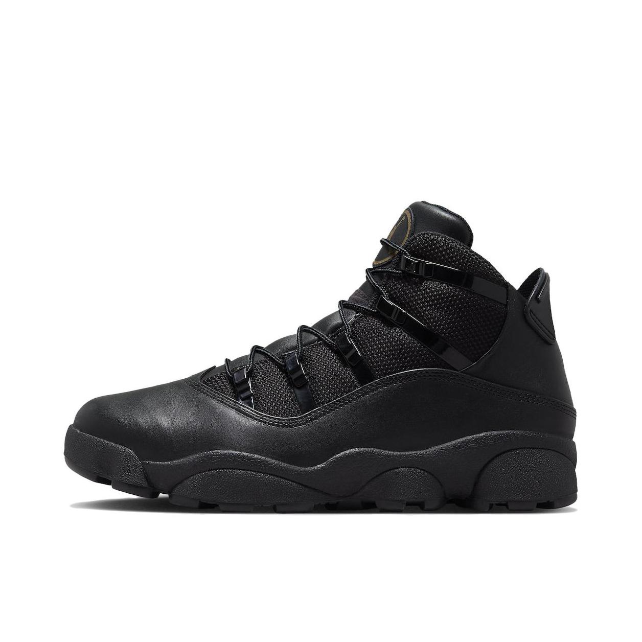 推荐商品：Air Jordan 6 Rings 六冠王 篮球鞋 zoom air缓震透气耐磨复古潮流百搭防滑包裹性 Black 黑色