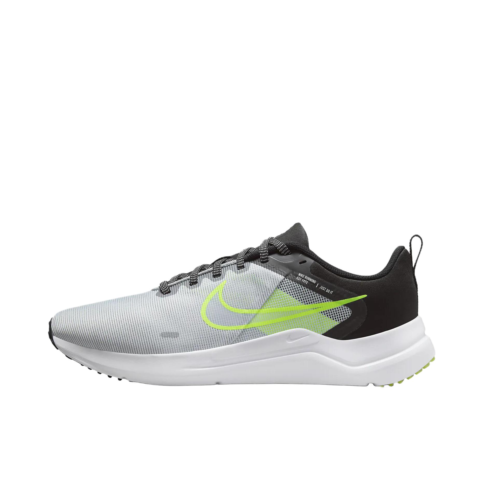 推荐商品：Nike Downshifter 12 跑鞋 舒适回弹减震耐磨轻便透气网面织物 黑绿