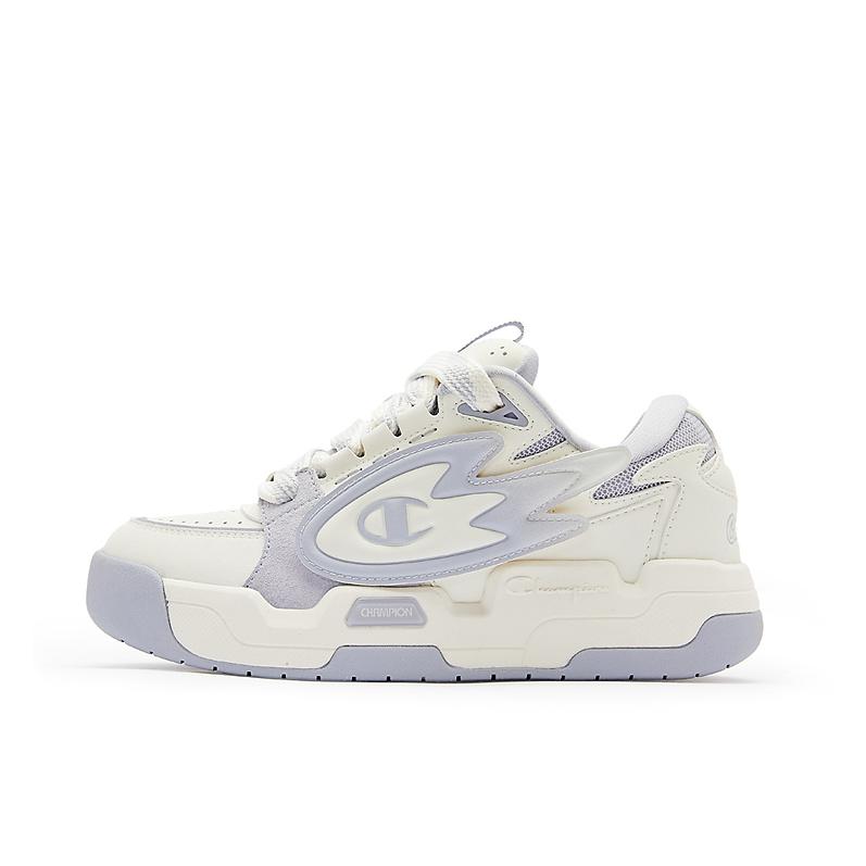 推荐商品：Champion/冠军 潮流拼接 舒适百搭 轻便耐磨 板鞋 24SST18 紫色