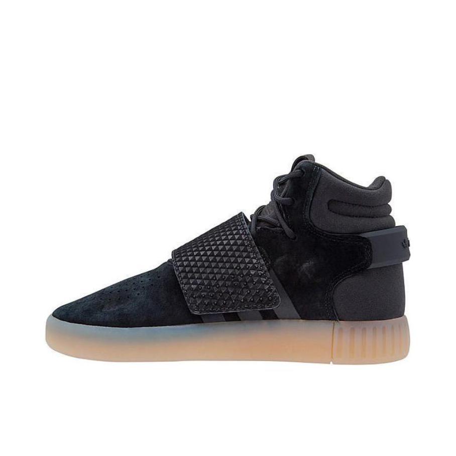 推荐商品：adidas Tubular Invader 时尚潮流 舒适百搭 防滑耐磨 轻便 魔术贴 运动休闲鞋 Black GS/黑麂皮